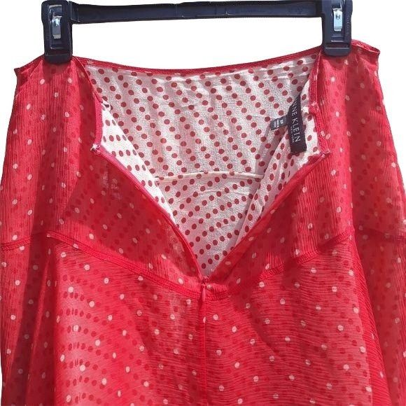 Anne Klein Vtg Anne Klein Silk Skirt Sz 8P Red Polka Dot Coquette Rocka Size 30" / US 8 / IT 44 - 6 Thumbnail
