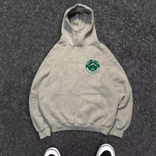 Japanese Brand Gray retro snow mountain print cotton hoodie y2k Size US L / EU 52-54 / 3 - 2 Thumbnail