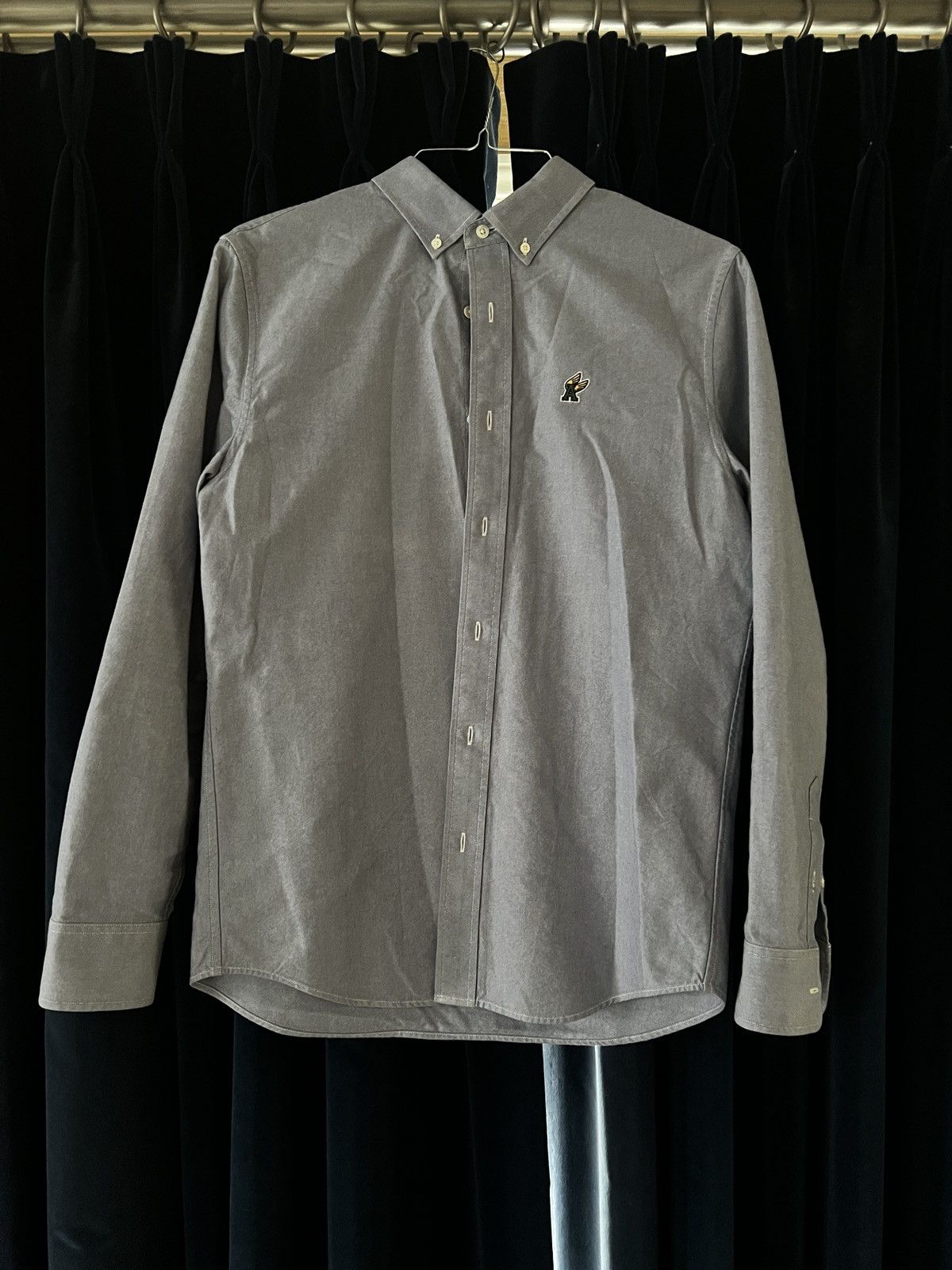 Aime Leon Dore AIME LEON DORE A-WING PATCH OXFORD SHIRT - SLATE BLUE Size US M / EU 48-50 / 2 - 5 Thumbnail