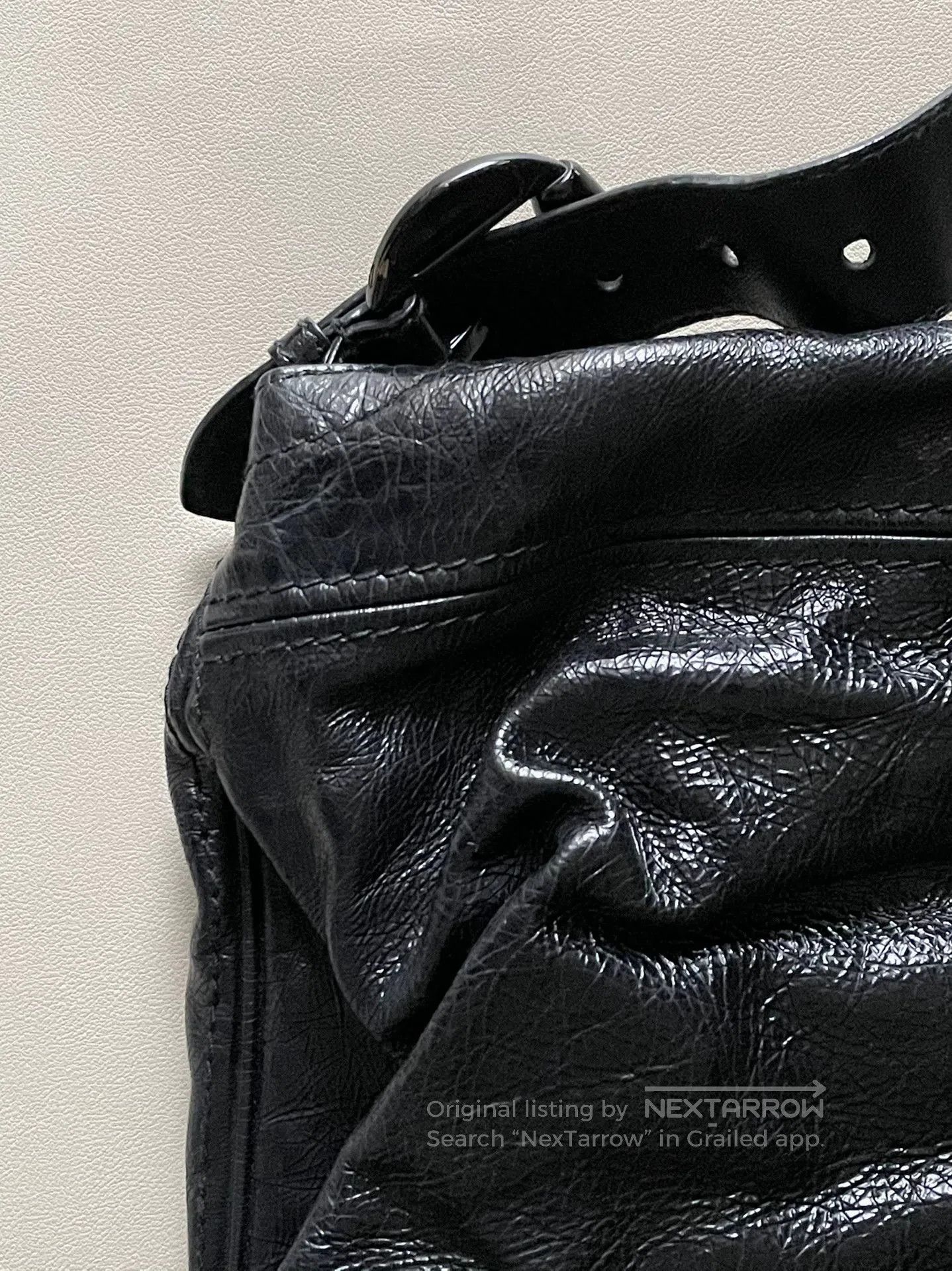 Alexander McQueen Alexander McQueen Waxed Leather Saddle Bag. Size ONE SIZE - 5 Thumbnail