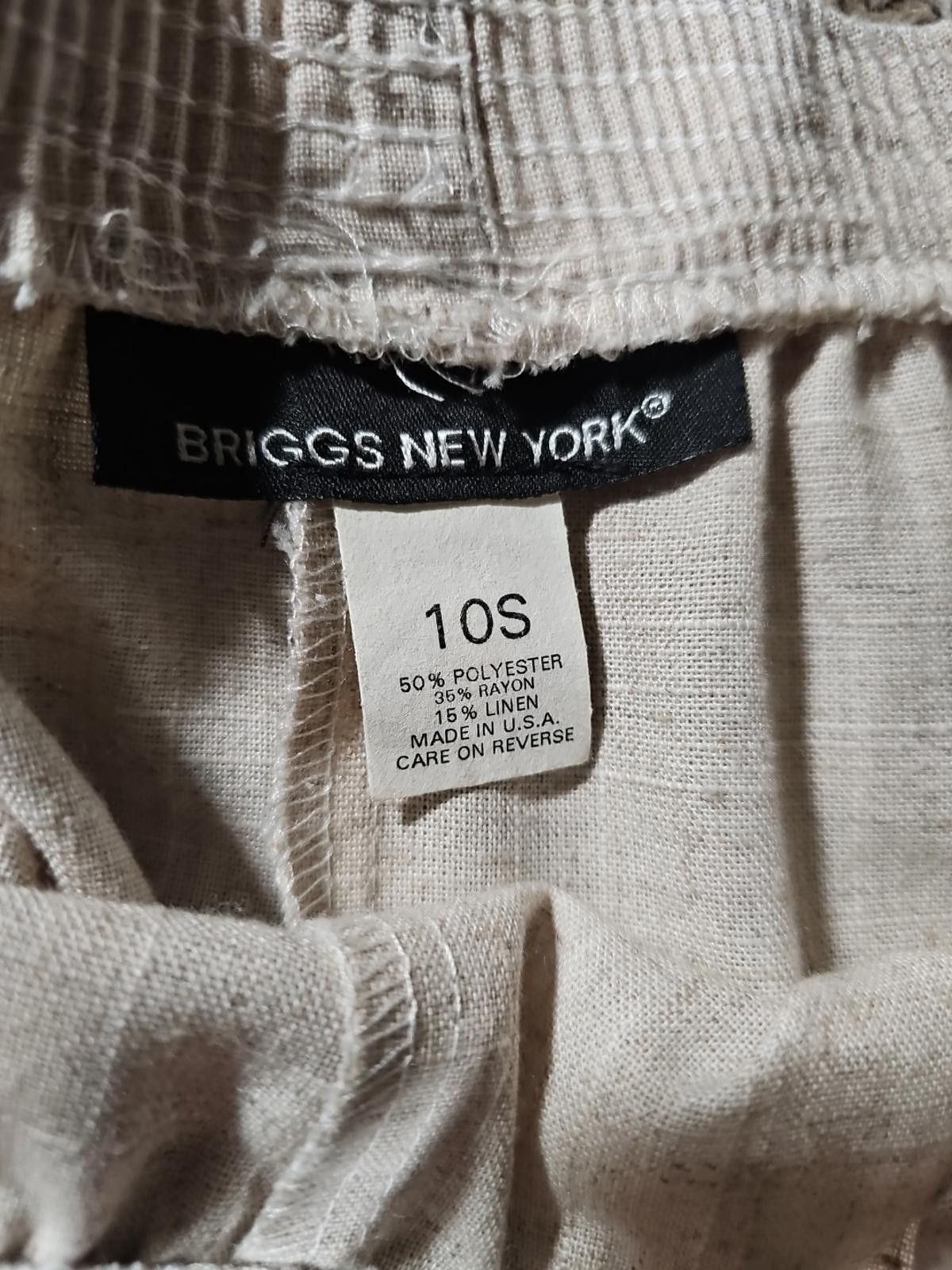 Other Briggs New York Linen Beige Pants 10S Size 32" / US 10 / IT 46 - 2 Thumbnail