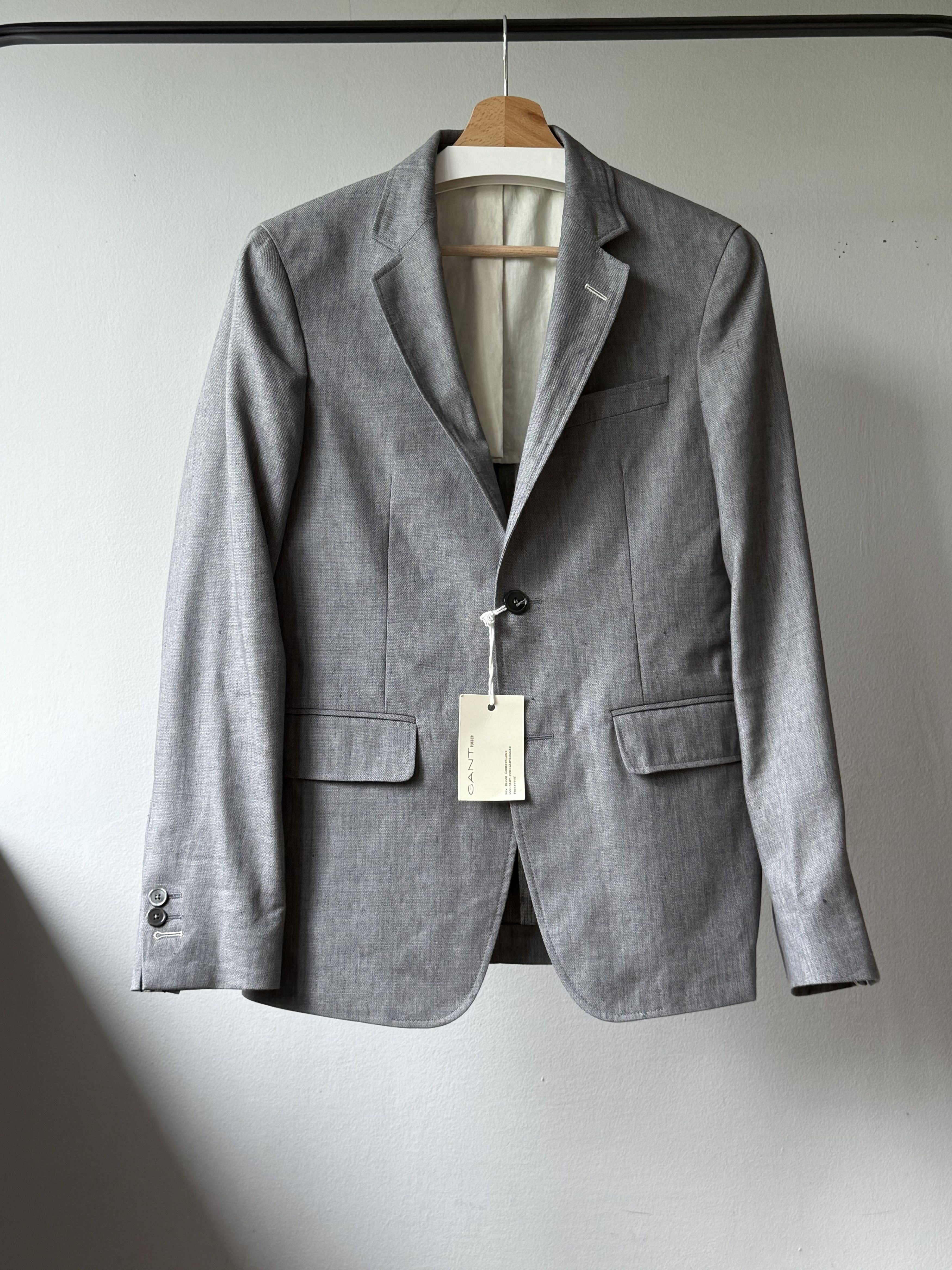 Gant Rugger Gant Rugger Linen/Wool Grey Melange Sport Blazer Coat Jacket Size 44R - 1 Thumbnail