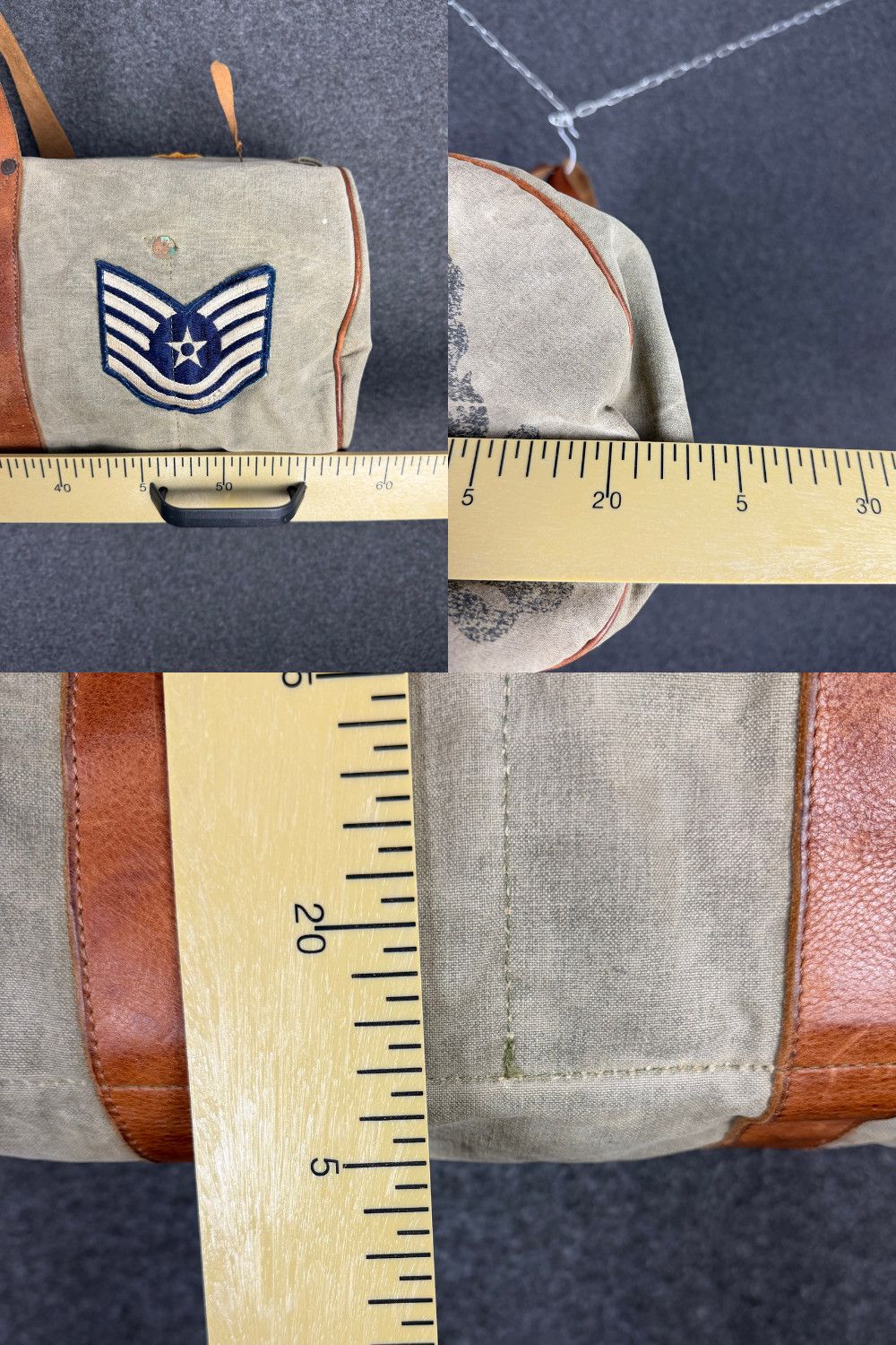 Polo Ralph Lauren RRL Double RL Handmade Italy Military Patch Canvas Leather Size ONE SIZE - 21 Thumbnail