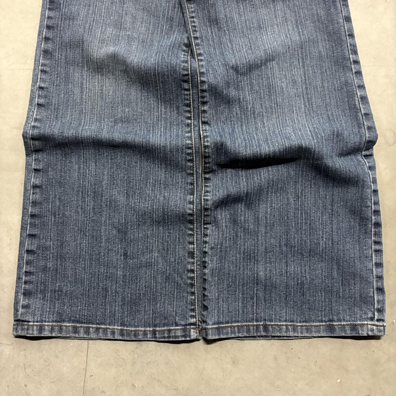 Vintage Crazy Vintage Y2K/2000s Flared Baggy Dark Blue Wash Denim Jeans! Size US 36 / EU 52 - 5 Thumbnail