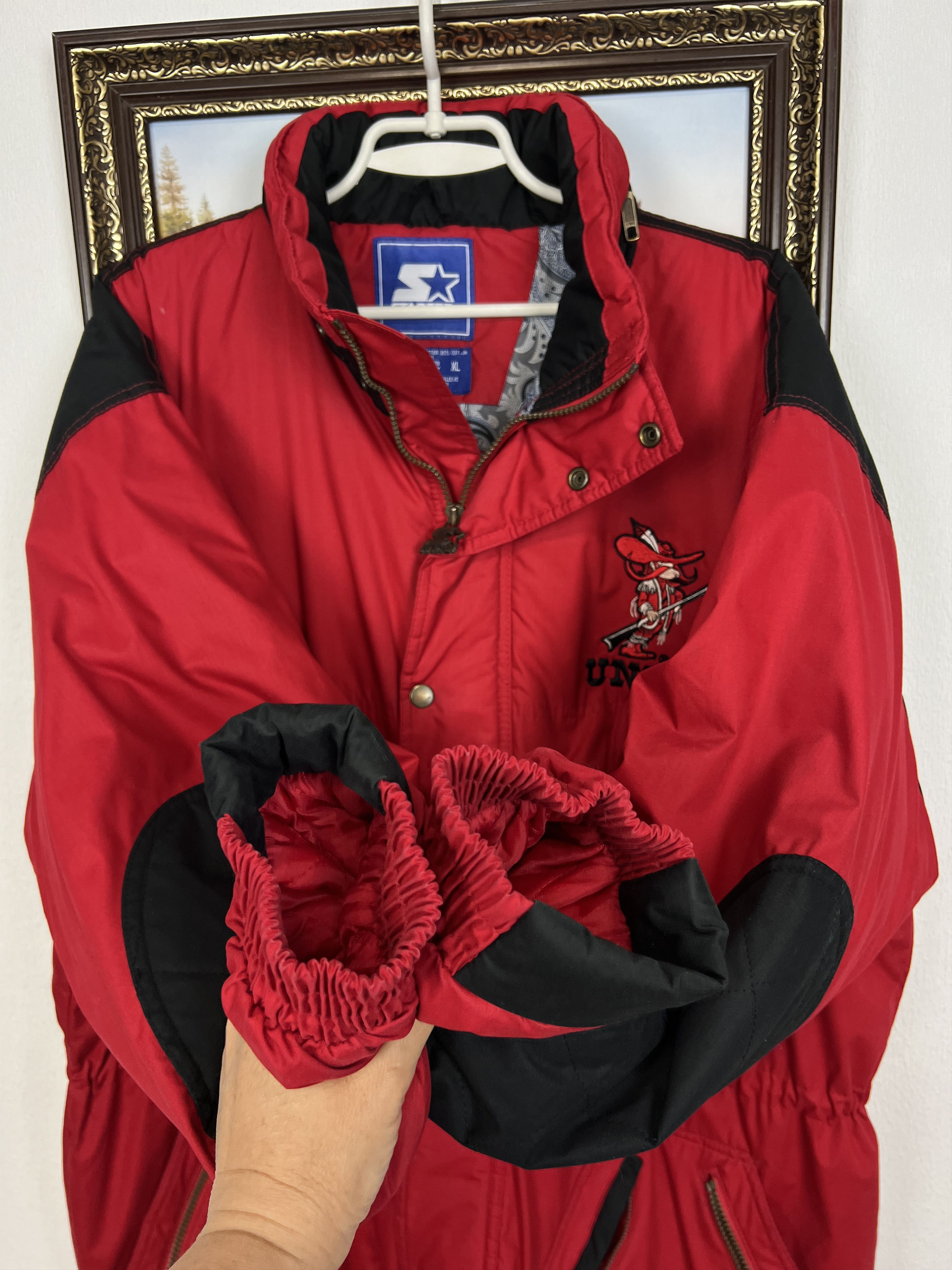 Starter Vintage Starter UNLV Running Rebels Long Bomber Jacket Size US XL / EU 56 / 4 - 10 Thumbnail