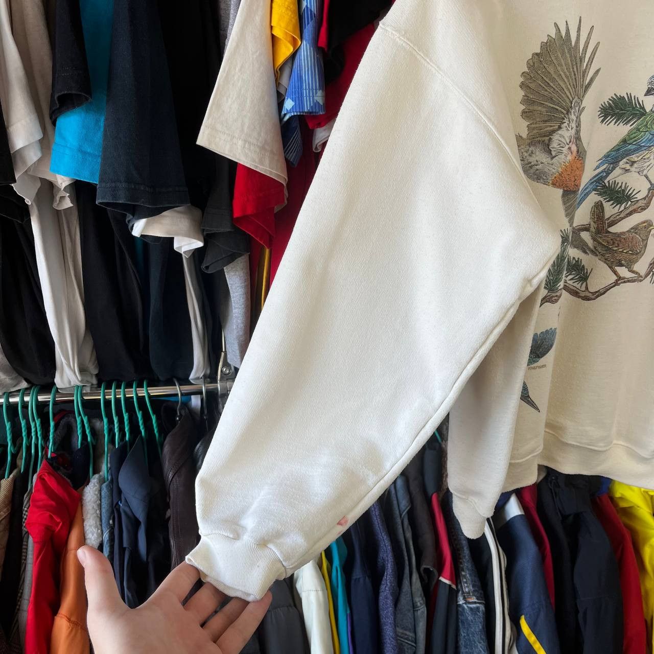 Vintage Vintage 90s Harlequin Birds Printed Sweatshirt Size S Size S / US 4 / IT 40 - 3 Thumbnail