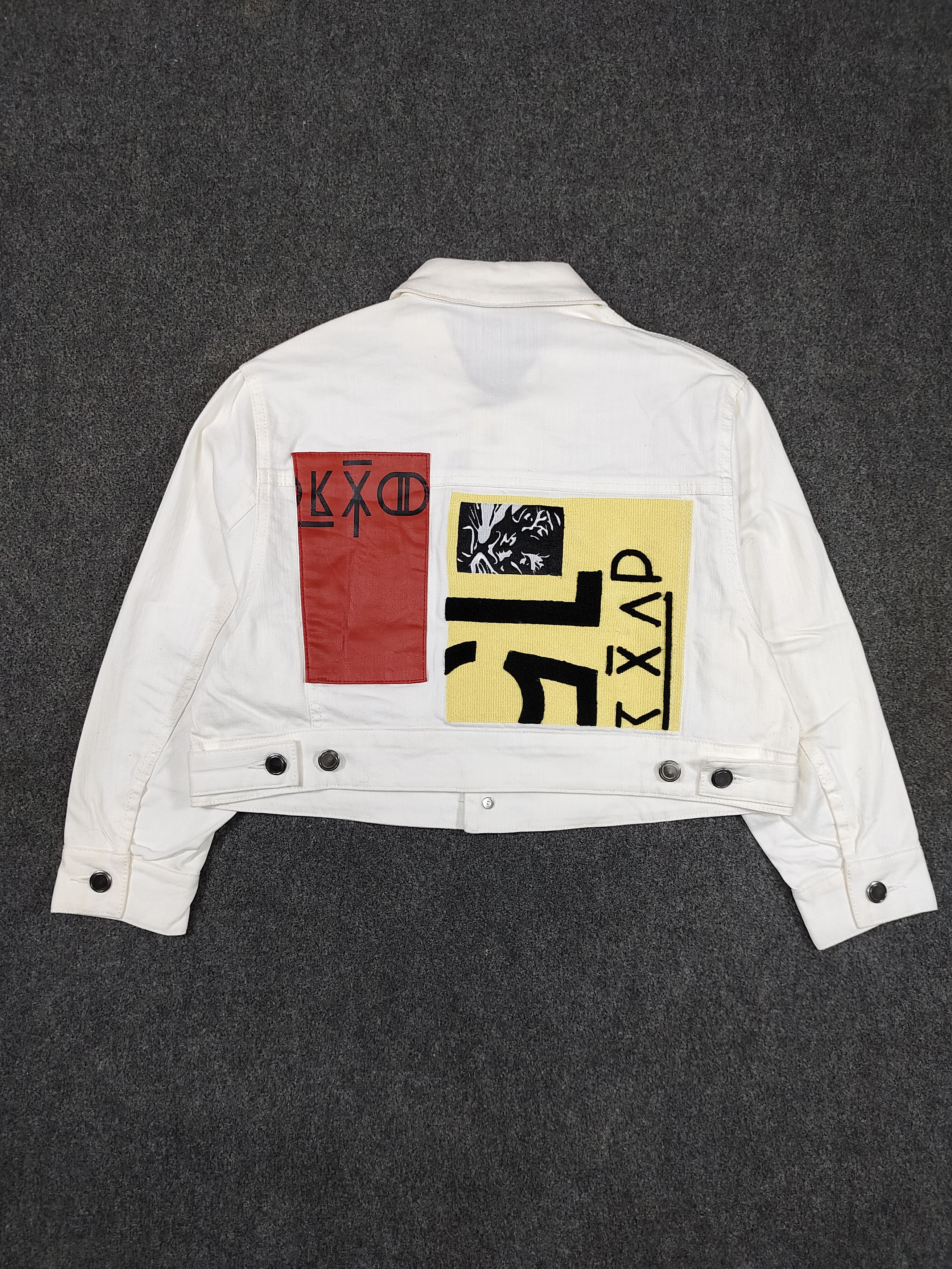 Andrea Pompilio Onitsuka Tiger x Andrea Pompilio Runway Cropped Denim Jacket Size M / US 6-8 / IT 42-44 - 8 Thumbnail