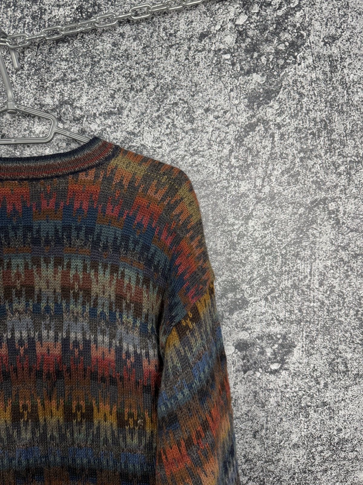 Vintage The Alpaca Collection Cardigan Multicolor Sweater M