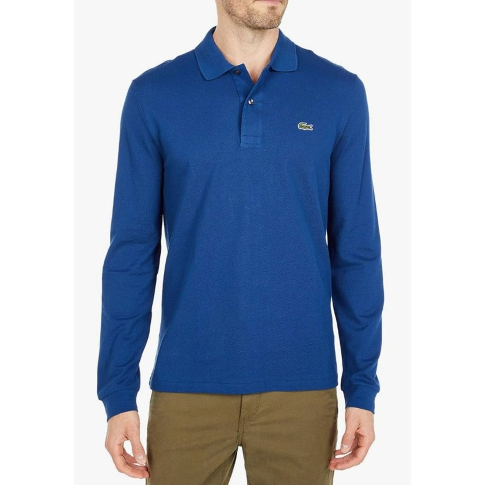 Lacoste Lacoste Men's Classic Long Sleeve Pique Polo Shirt Globe S Size US S / EU 44-46 / 1 - 1 Thumbnail