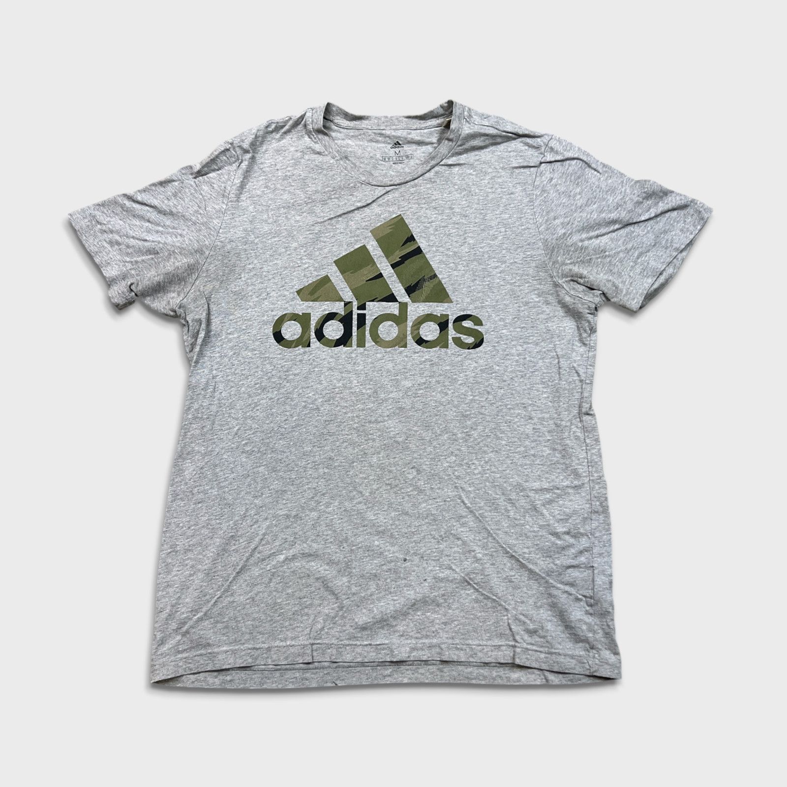 Adidas × Vintage Adidas T Shirt Essentials Stripes Spell Out Short Sleeve Tee Size US M / EU 48-50 / 2 - 1 Thumbnail