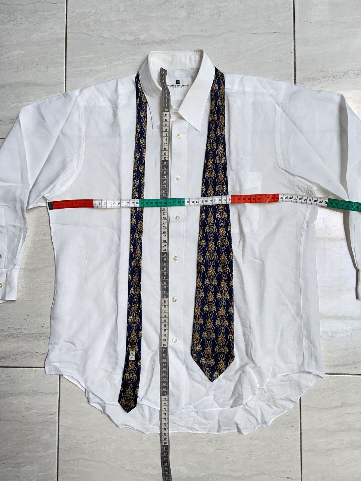 Pierre Balmain PIERRE BALMAIN Paris White Shirt Tie Size US L / EU 52-54 / 3 - 2 Thumbnail