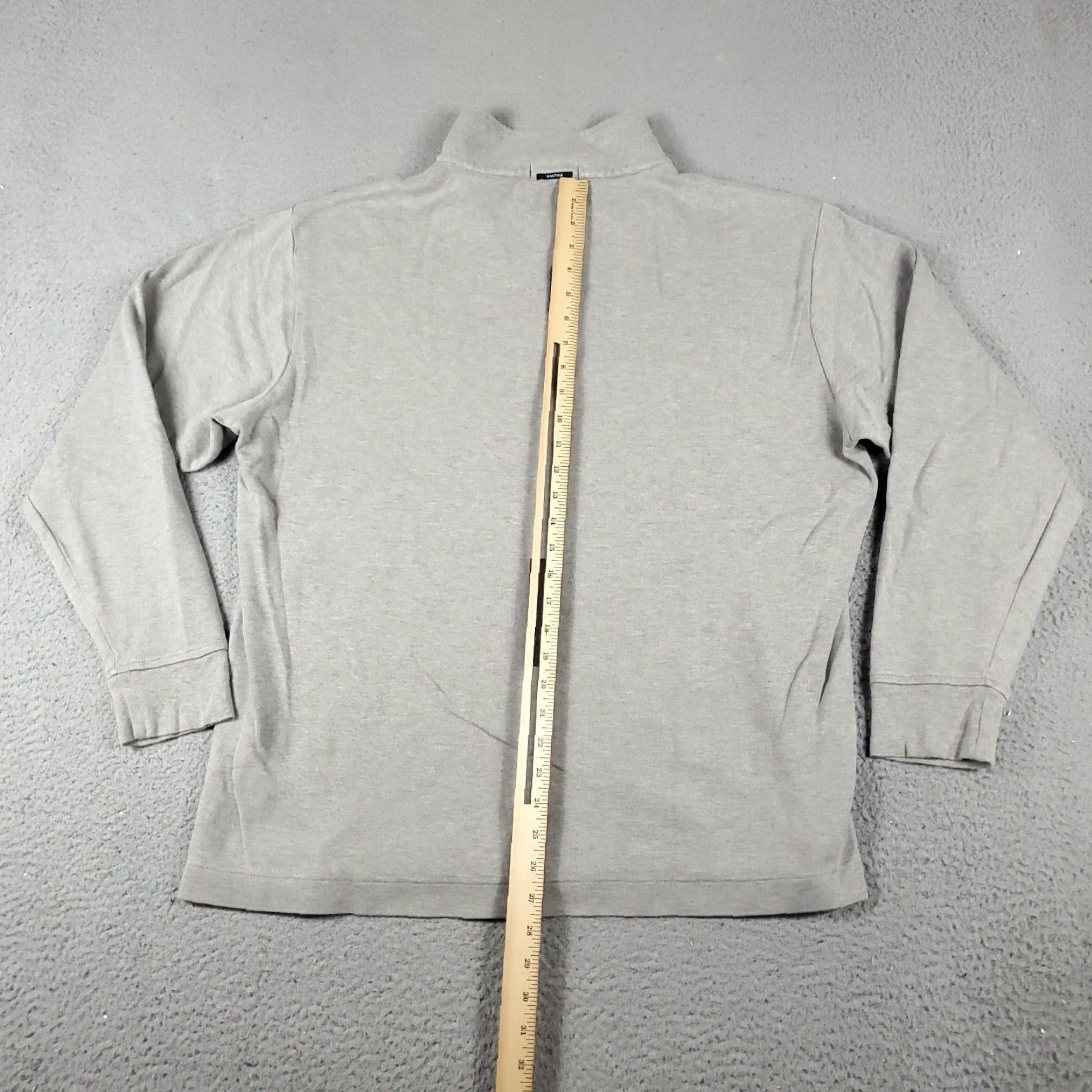 Nautica Nautica 1/4 Zip Up Sweater Mens Large Gray Pullover Size US L / EU 52-54 / 3 - 5 Thumbnail