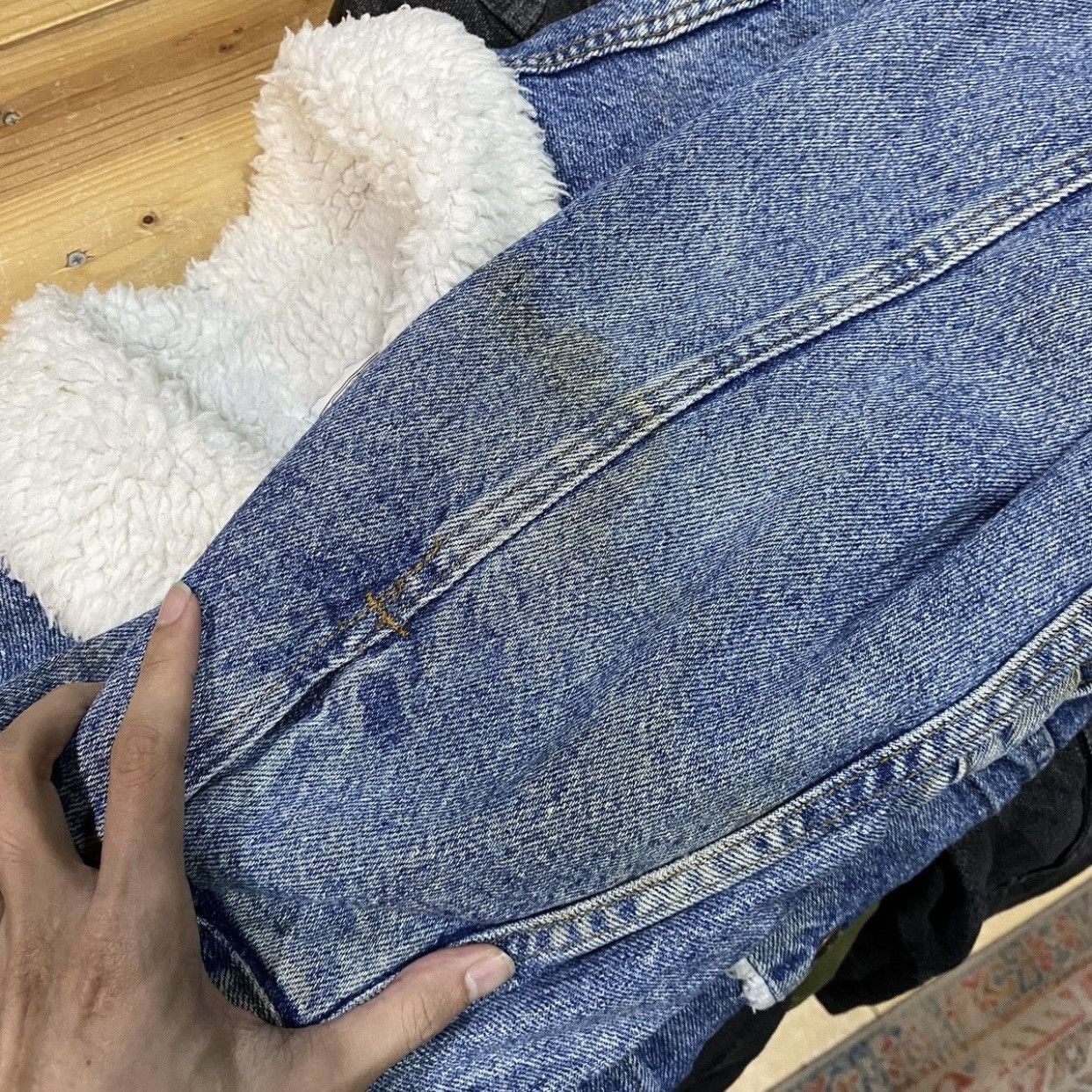 Levi's 90's Levi's Vintage blue denim sherpa jacket Made in USA Size US M / EU 48-50 / 2 - 18 Thumbnail