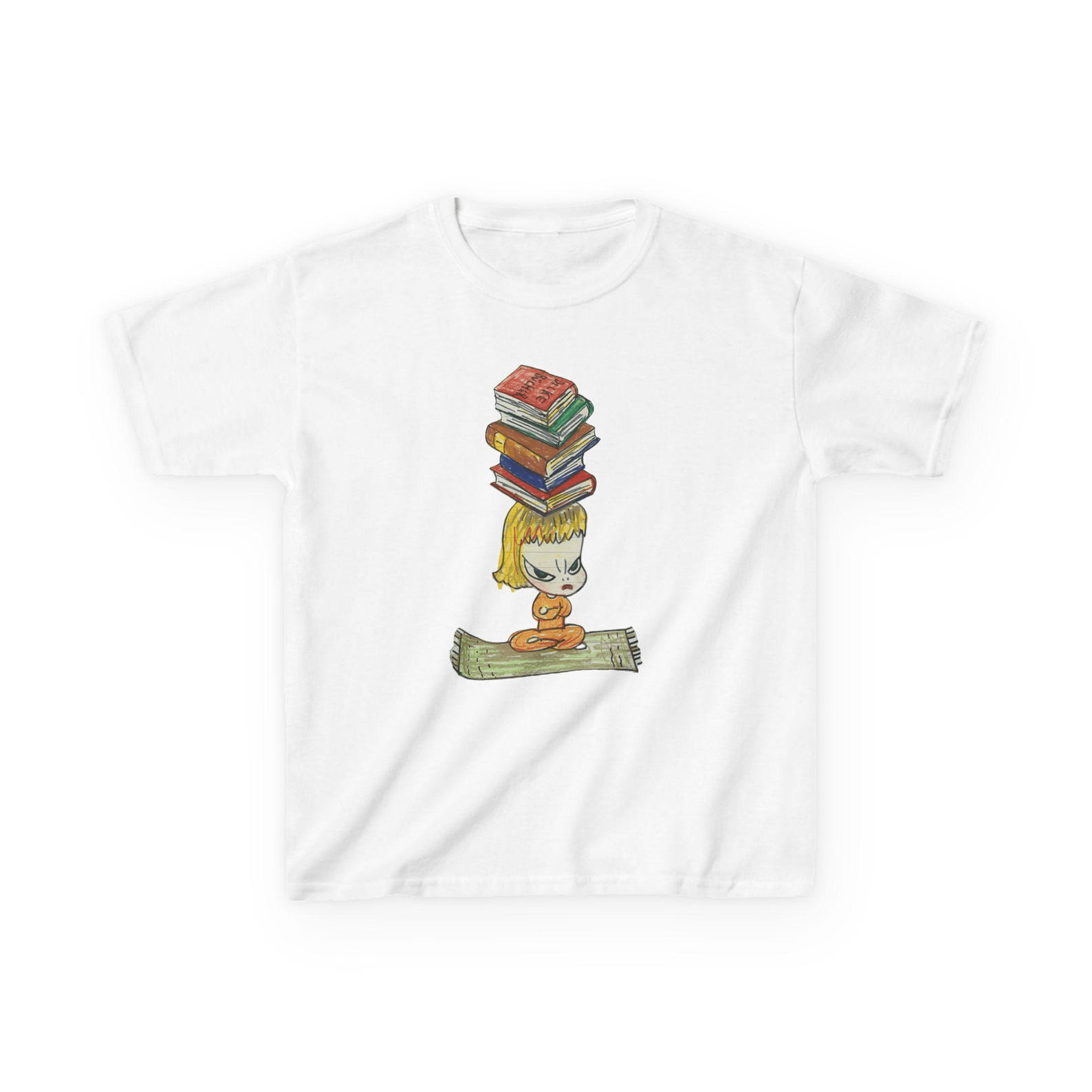 Other Nara Girl Balancing Stack of Books Baby Tee Size L / US 10 / IT 46 - 2 Thumbnail