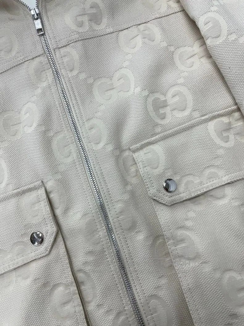Gucci Gucci BeigeLogo Hooded Jacket. Size US M / EU 48-50 / 2 - 2 Thumbnail