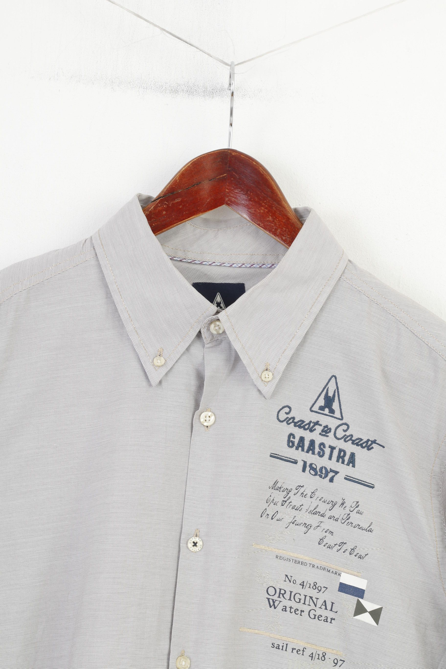 Vintage Gaastra Men L Casual Shirt Long Sleeve Striped Buttons 4577 Size US L / EU 52-54 / 3 - 2 Thumbnail