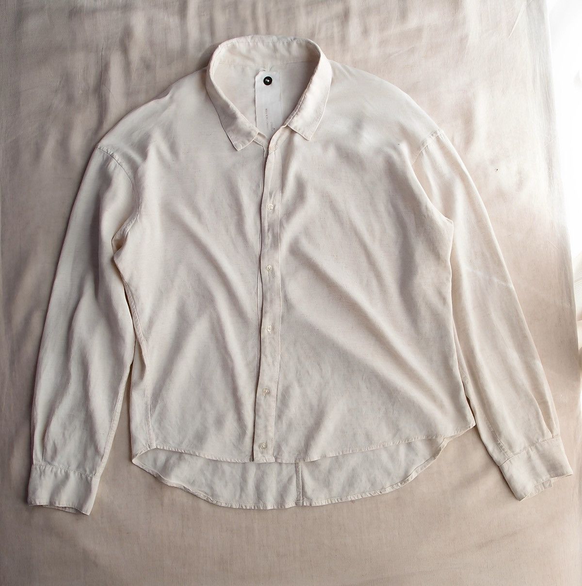 Assembly New York 100% Rayon Ivory Shirt Made in USA