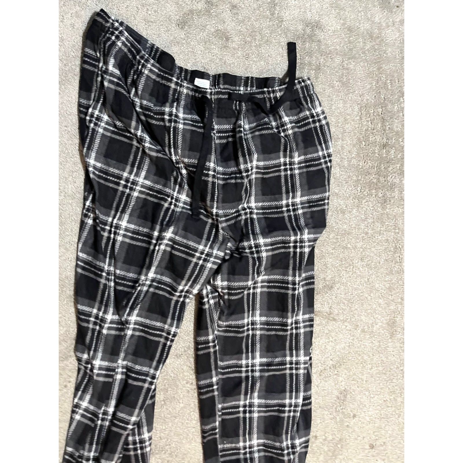 Croft & Barrow Croft & Barrow Mens Lounge Pants Pajama Plaid Black 3XLT Size Big & Tall Men Size US 39 - 3 Thumbnail