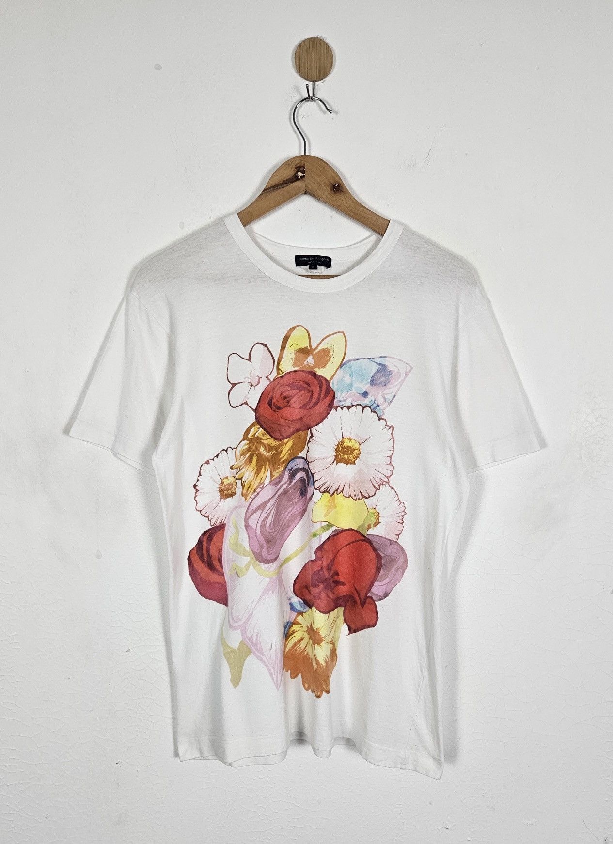 Comme des Garcons Homme Plus Comme des Garcons Homme Plus CDG flower tee shirt Size US S / EU 44-46 / 1 - 1 Thumbnail