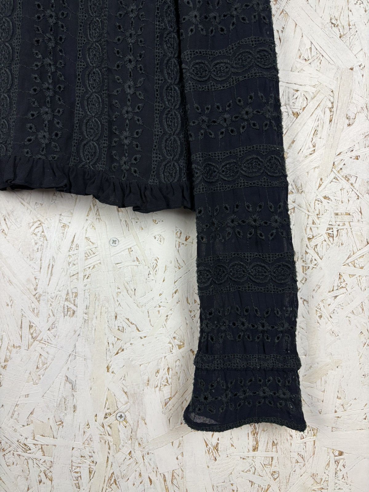 Allsaints Allsaints Dakota Top Semi-Sheer Broiderie Long Sleeve Top Size M / US 6-8 / IT 42-44 - 4 Thumbnail
