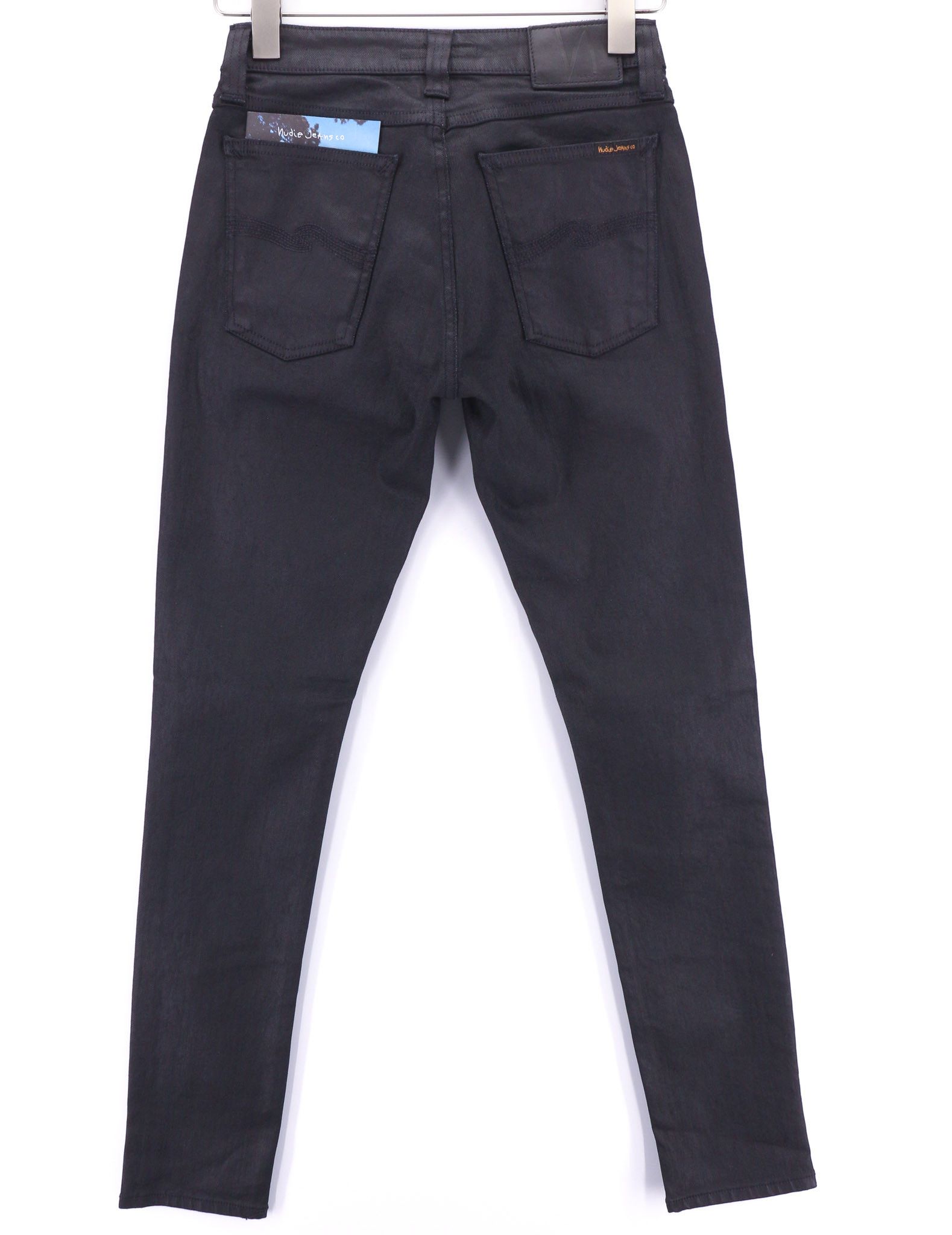 Nudie Jeans SKINNY LIN W28/L32 Black In Black Organic Cotton 80475 Size US 28 / EU 44 - 2 Thumbnail