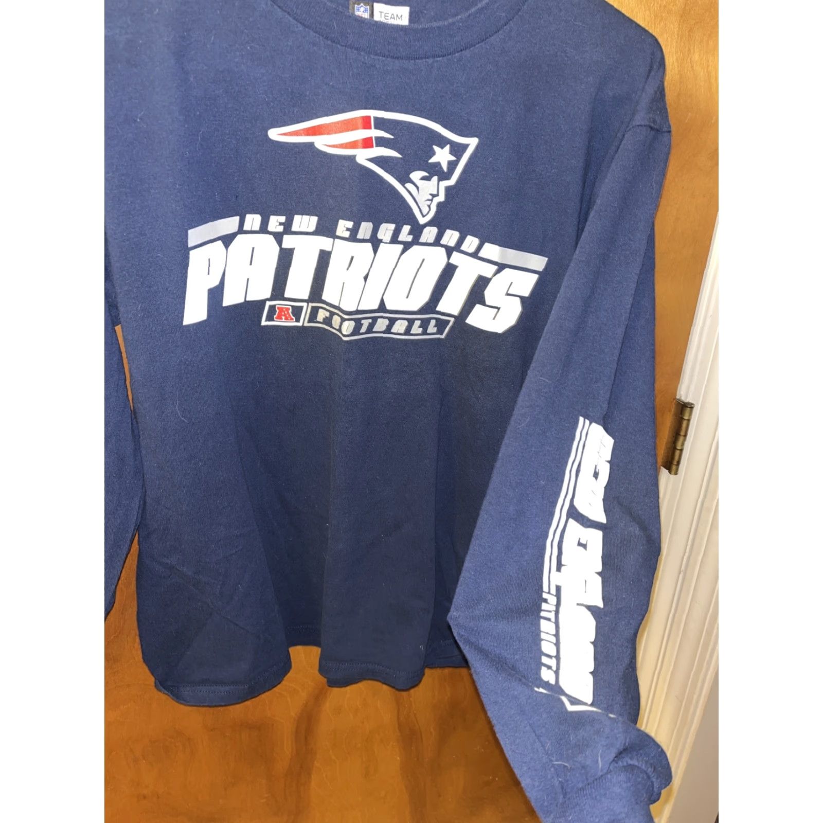 NFL Vintage New England Patriots NFL T-Shirt Men’s Long Sleeve Blue Size Medium Sports Football Size US M / EU 48-50 / 2 - 2 Thumbnail