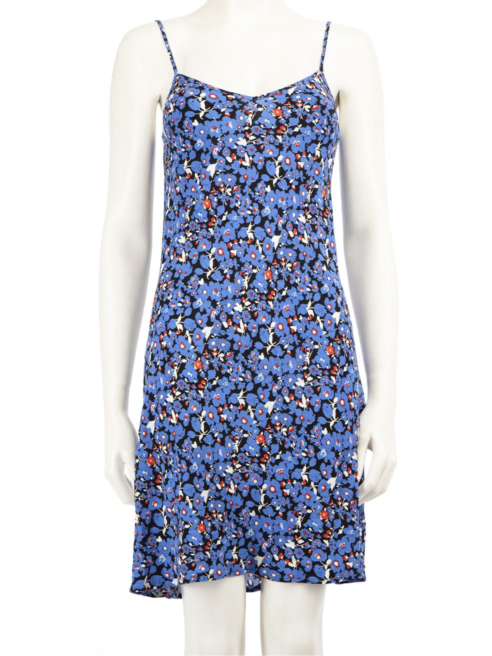 Maje Blue Floral Print Mini Dress Size S / US 4 / IT 40 - 1 Thumbnail
