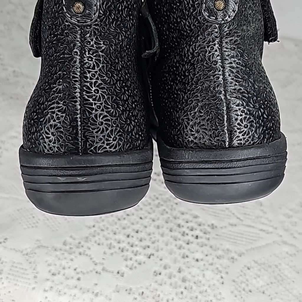 The Unbranded Brand Halsa Althea zipper leather black ankle boots booties sz 8.5 Size US 8.5 / IT 38.5 - 6 Thumbnail