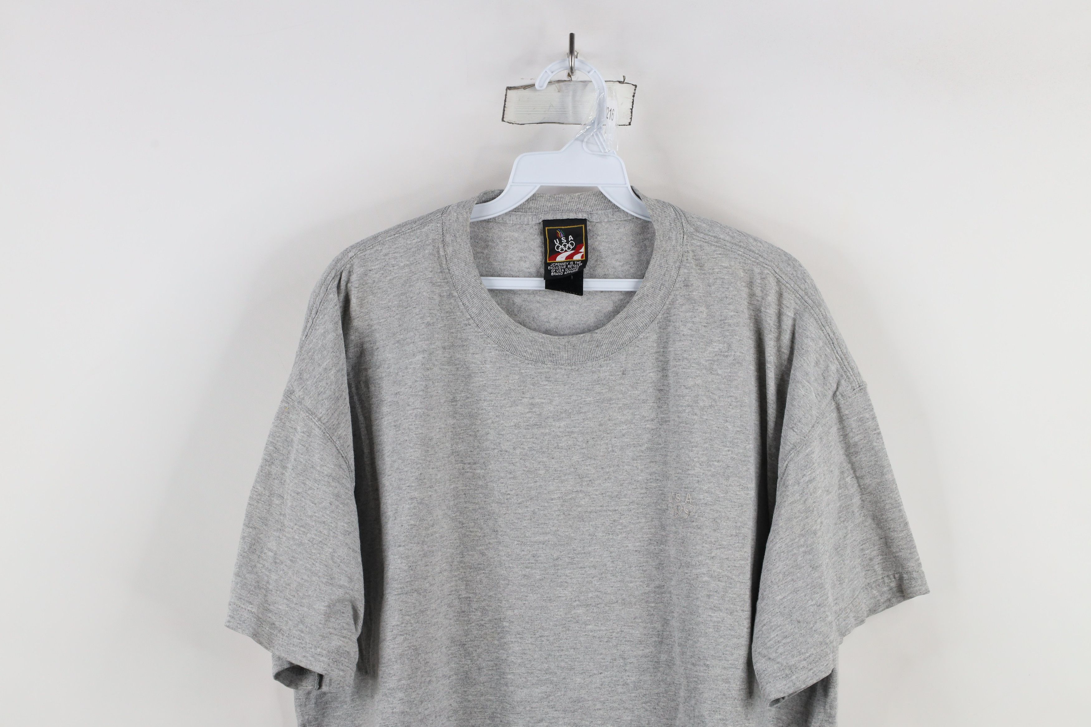 Vintage Vintage 90s USA Olympics Short Sleeve T-Shirt Heather Gray Size US XL / EU 56 / 4 - 2 Thumbnail