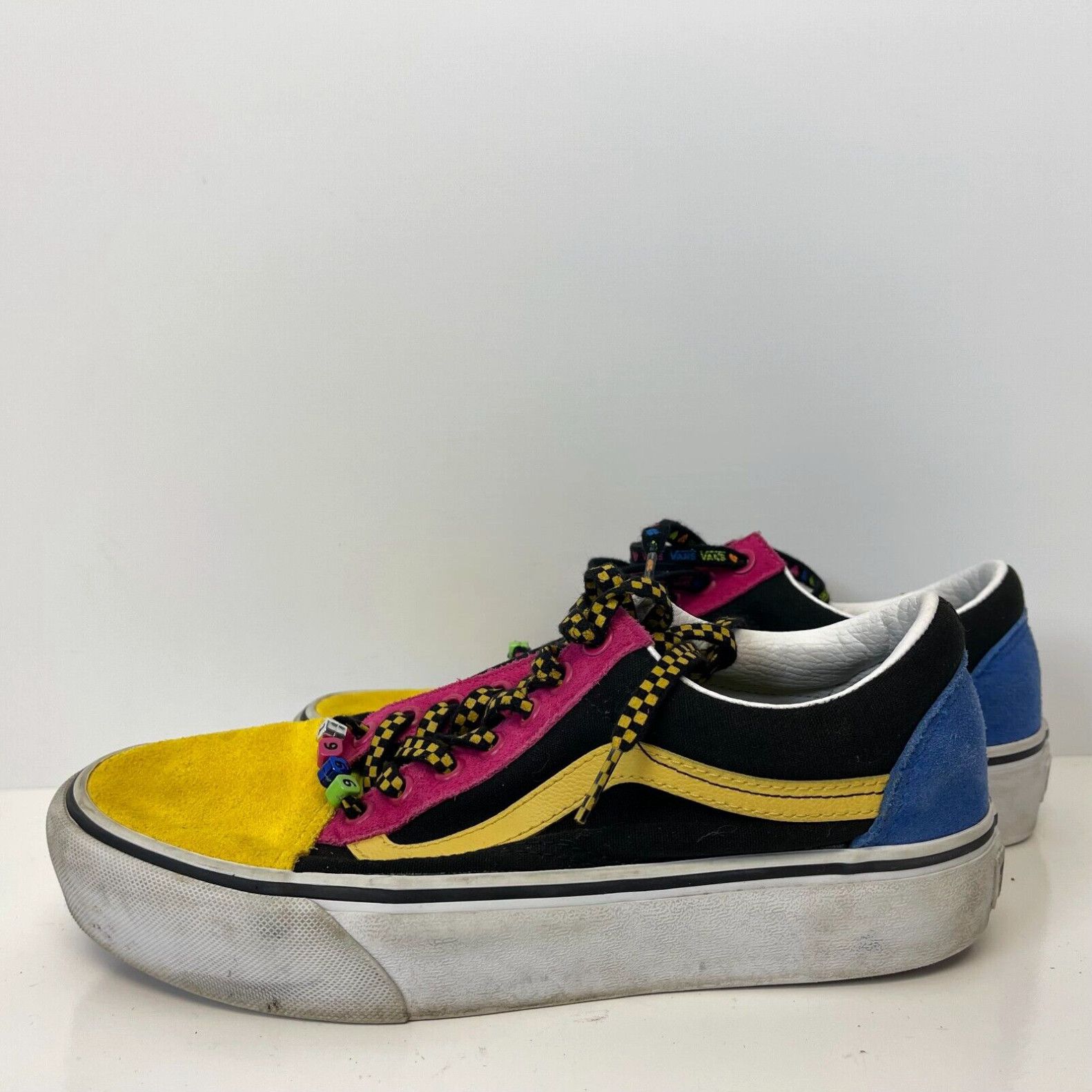 image of Vans Old Skool Beads Platform Shoes Womens Size 9 in White
