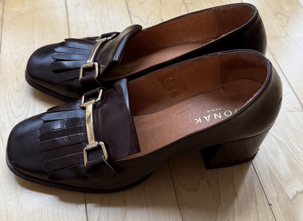 Other JONAK Burgundy Leather Loafers Size US 8 / IT 38 - 4 Thumbnail