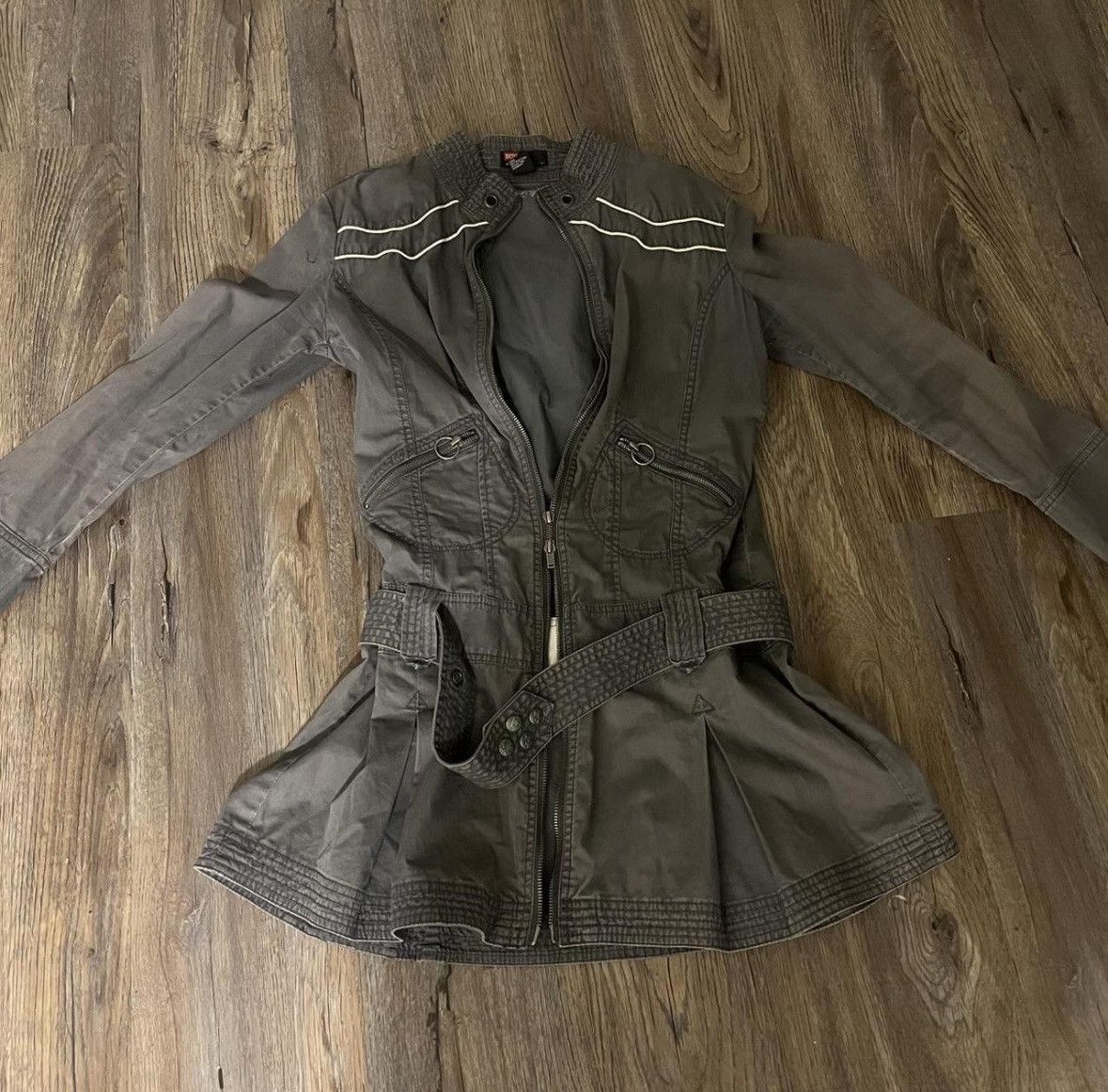 Diesel Vintage Diesel Zip Jacket Dress — Y2K / Military Utility Size XL / US 12-14 / IT 48-50 - 1 Thumbnail