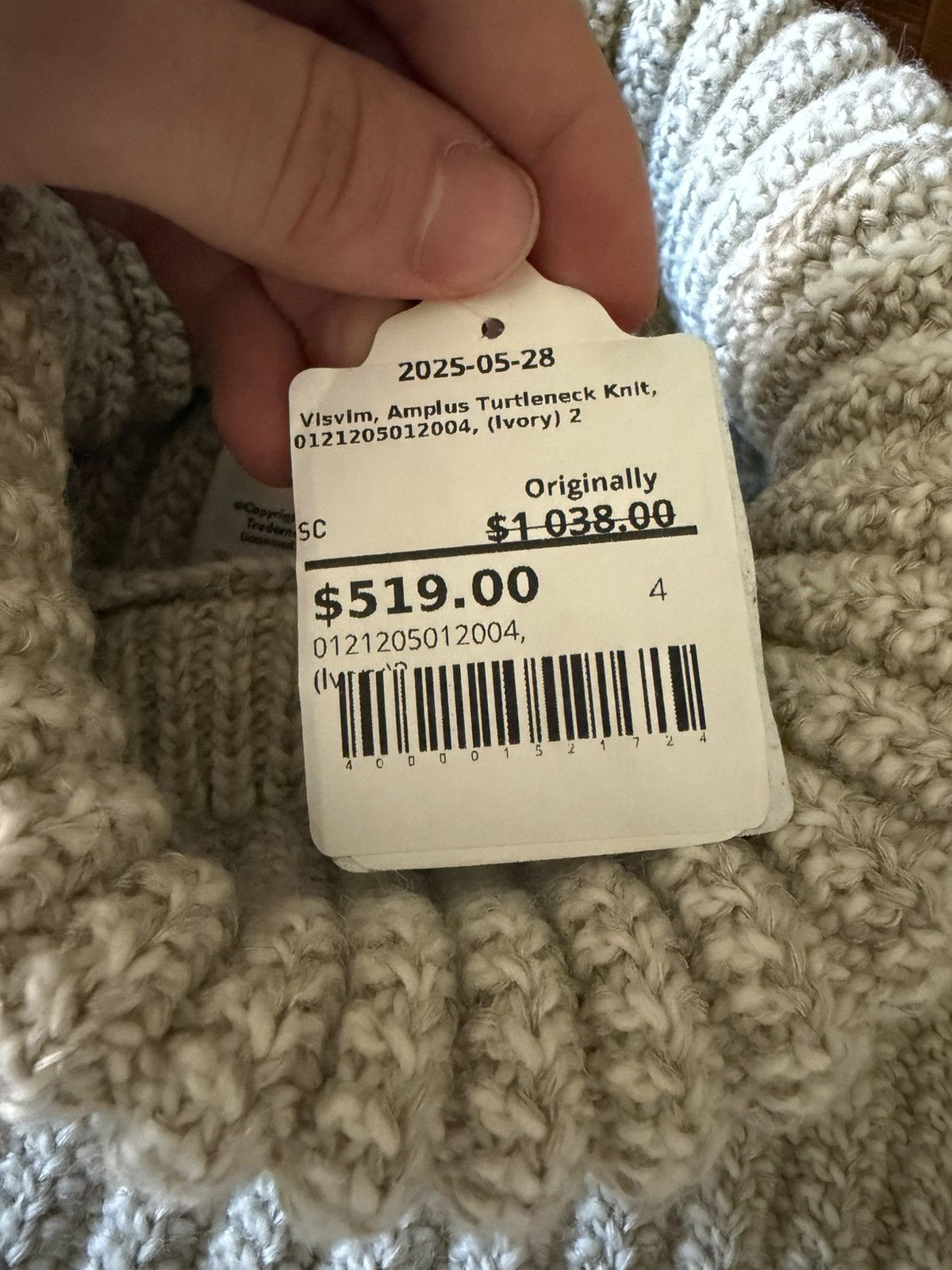 Visvim Visvim Amplus Knit Turtlekneck Sweater Wool Ivory Size XS / US 0-2 / IT 36-38 - 6 Thumbnail