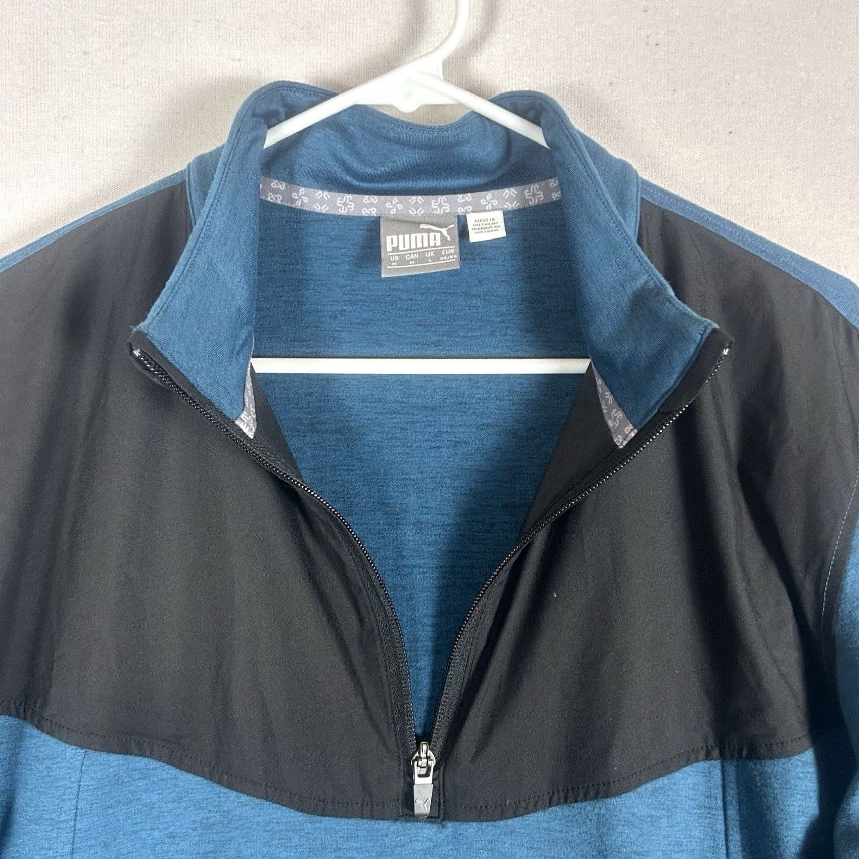Puma Puma Mens Pullover Sweatshirt 1/4 Zip Long Sleeve Blue M Size Mock Neck Shirt Gym Run Size US M / EU 48-50 / 2 - 2 Thumbnail