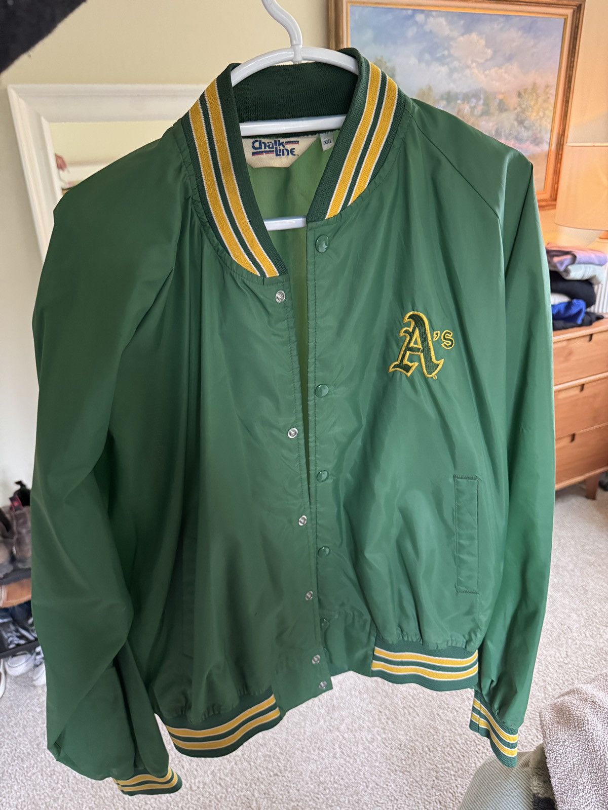Chalk Line × MLB Chalk Line Vintage Oakland A’s Bomber Size US XL / EU 56 / 4 - 1 Thumbnail