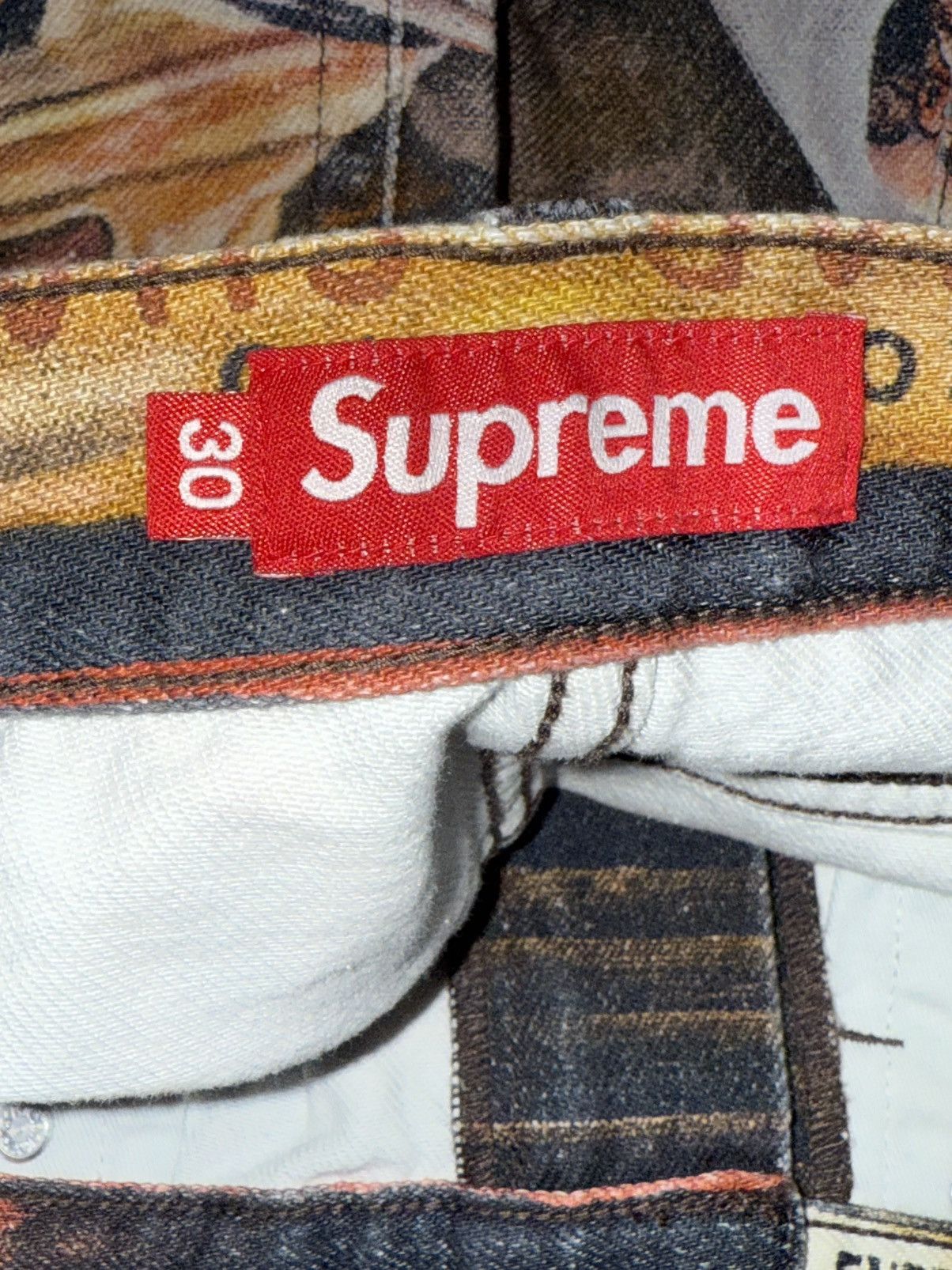 Supreme Supreme x Ernie Barnes Baggy Denim Short 'Dance' Size US 30 / EU 46 - 3 Thumbnail