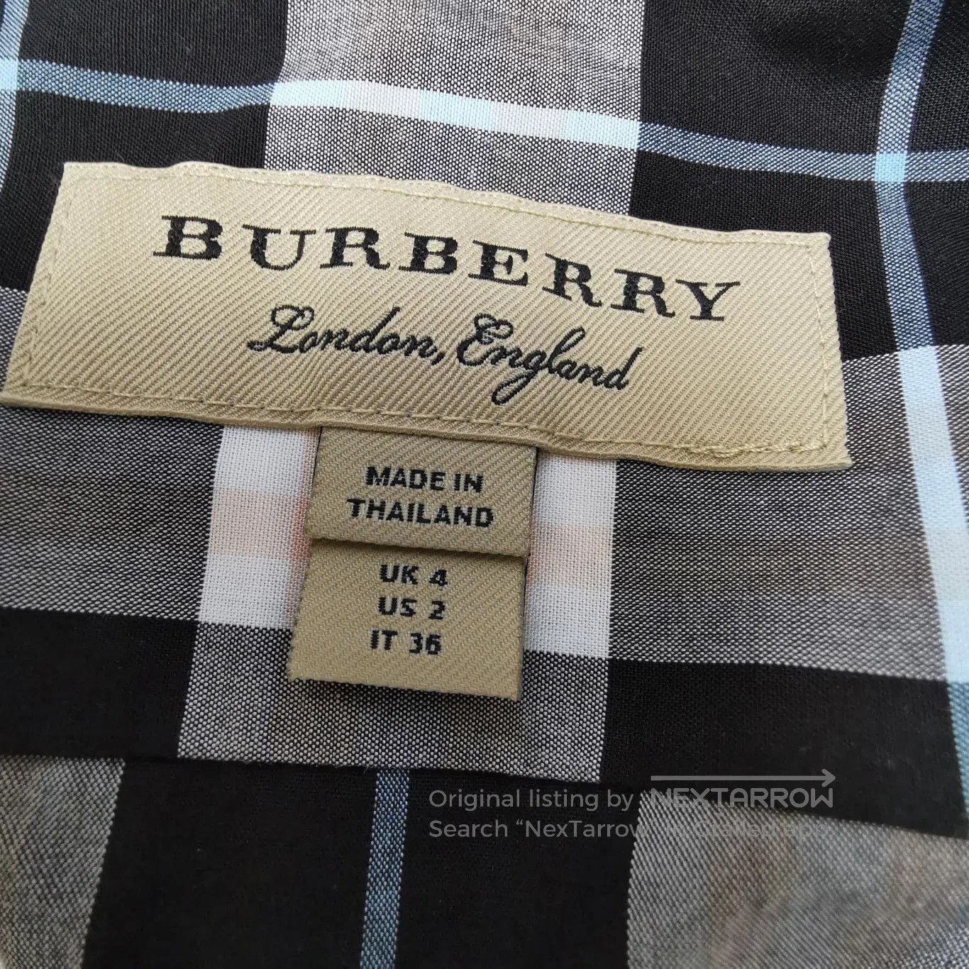 Burberry Burberry Checkered Cotton Button. Size US XS / EU 42 / 0 - 5 Thumbnail