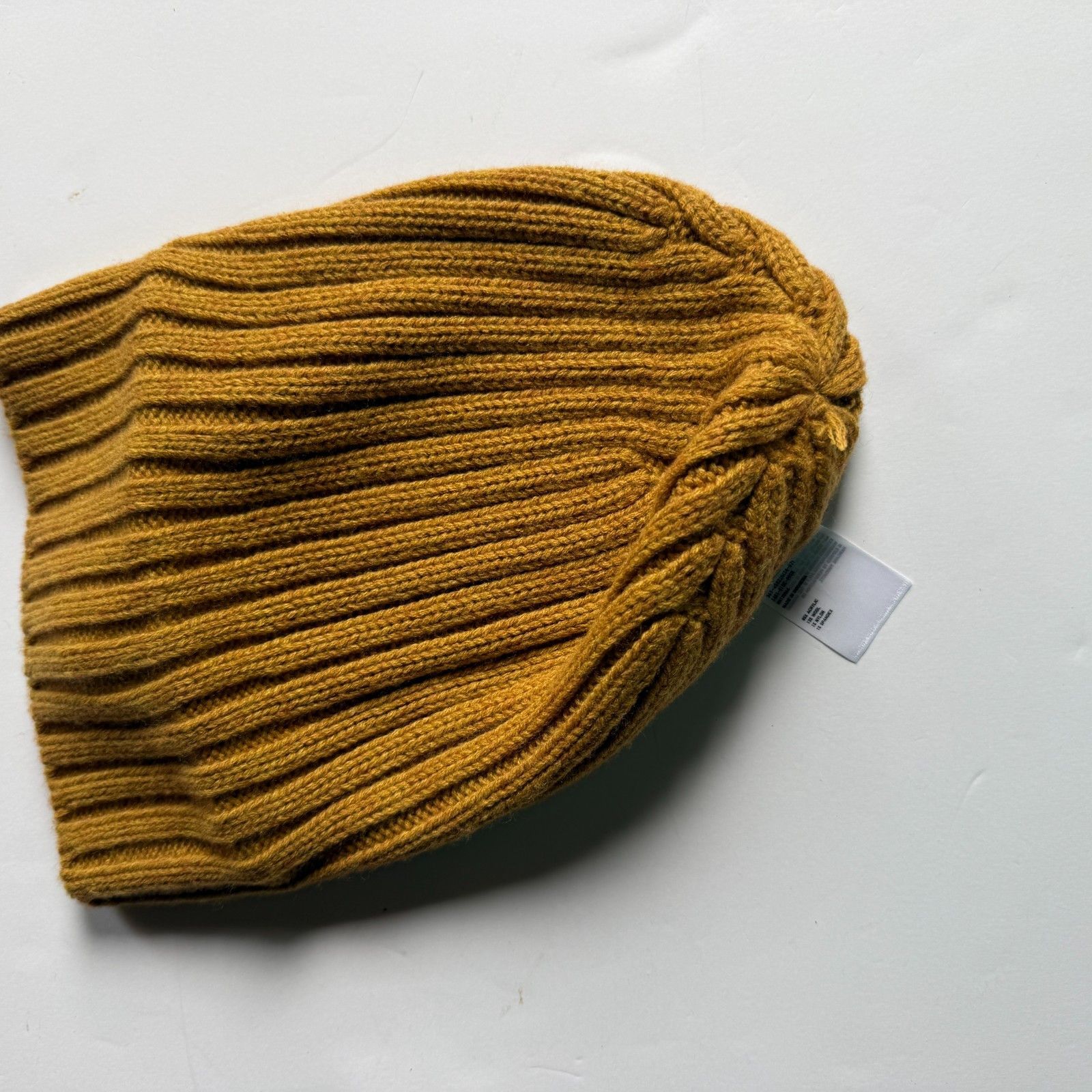 Uniqlo Uniqlo Heattech Ribbed Knit Beanie in Golden Yellow - Unisex Size ONE SIZE - 3 Thumbnail