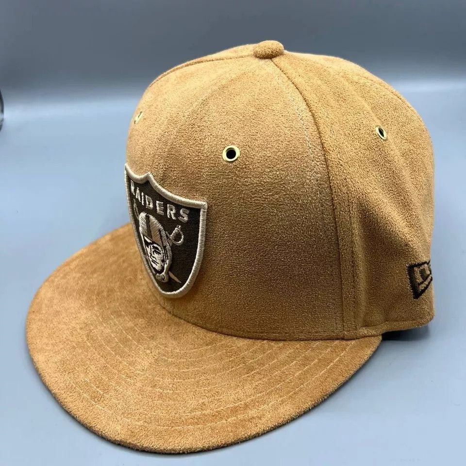 New Era Las Vegas Raiders Hat Men 7 Suede 59Fifty New Era Fitted Size ONE SIZE - 2 Thumbnail