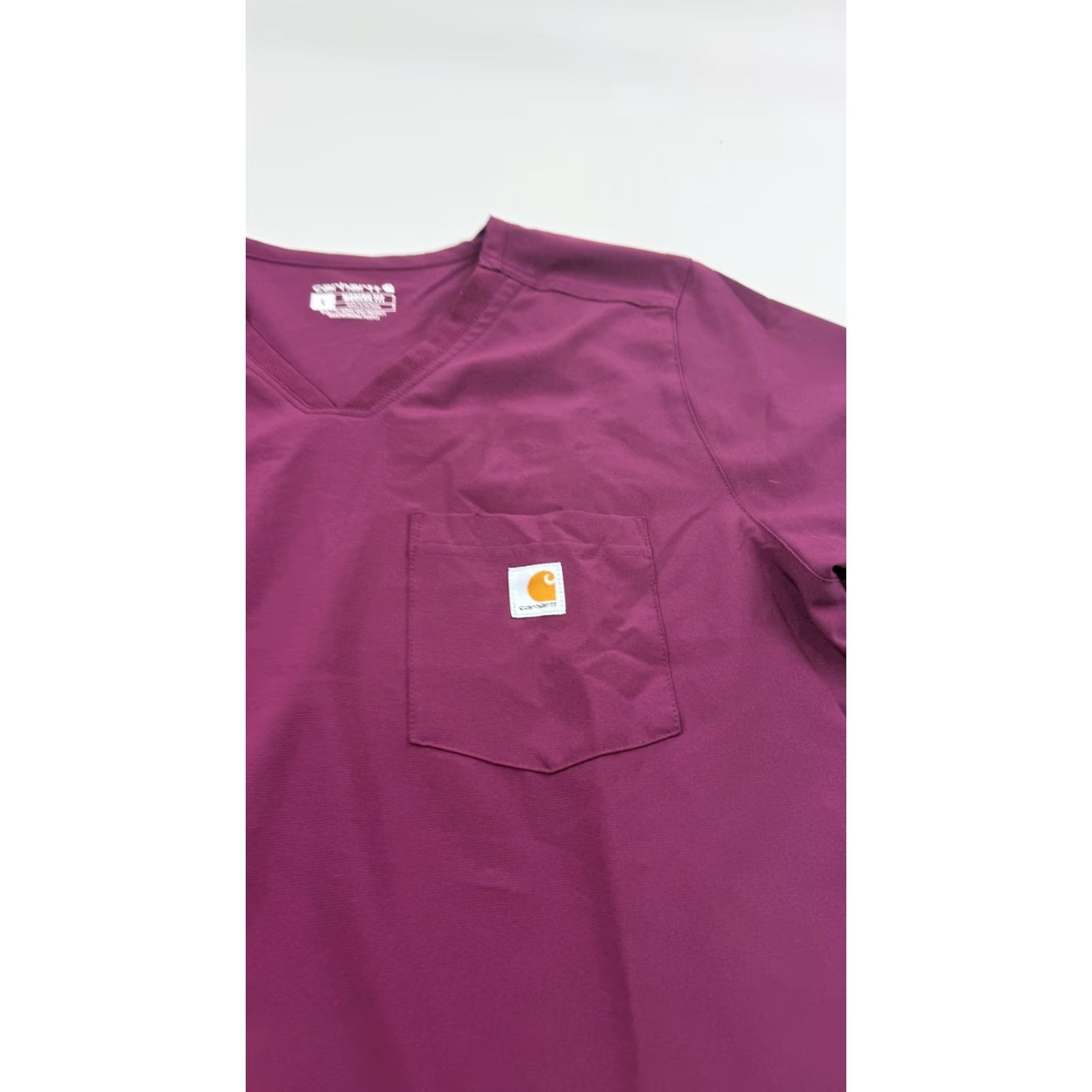Carhartt VINTAGE Carhartt Scrub Shirt Womens Large Purple Force Modern Fit V-Neck Pocket Nursing Size L / US 10 / IT 46 - 4 Thumbnail