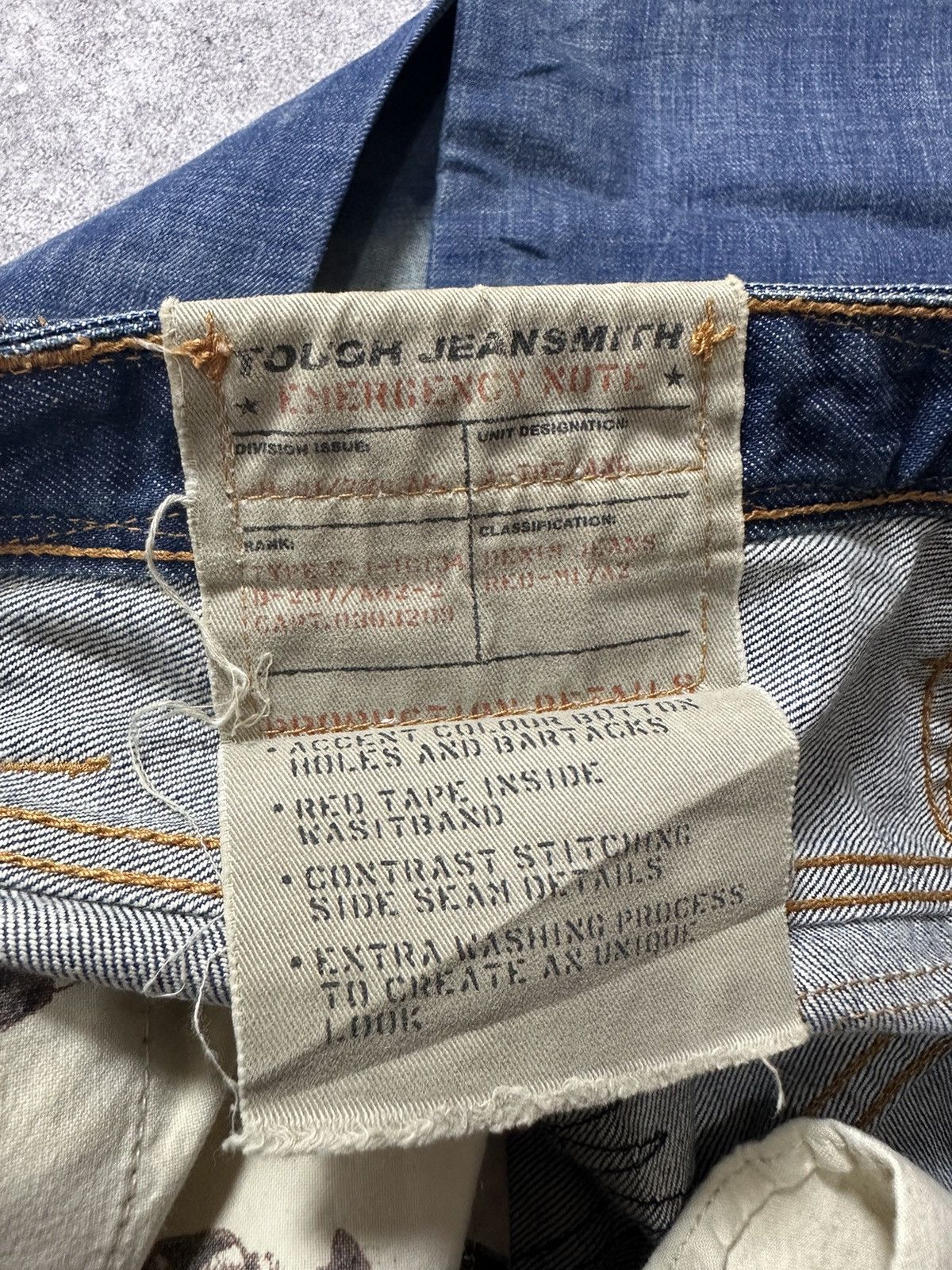 Japanese Brand Vintage Tough Jeans Washed Pacthwork Denim Size US 29 - 9 Thumbnail