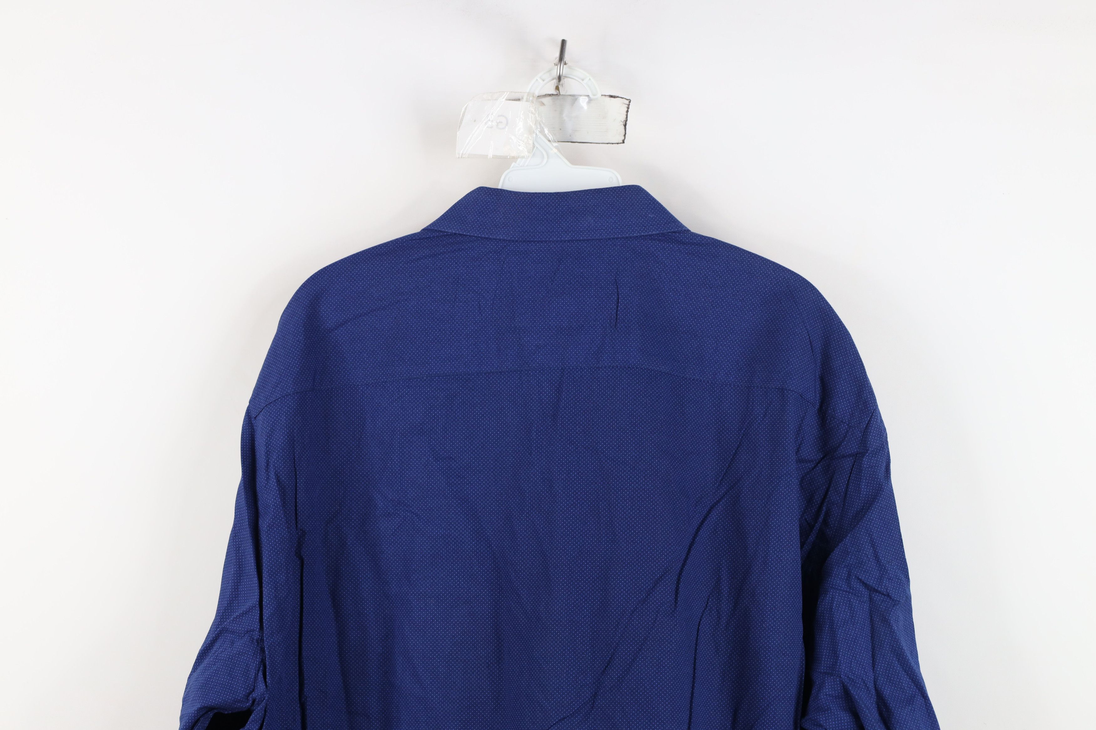 Johnston & Murphy Johnston & Murphy Collared Button Shirt Blue Cotton Size US XL / EU 56 / 4 - 15 Thumbnail