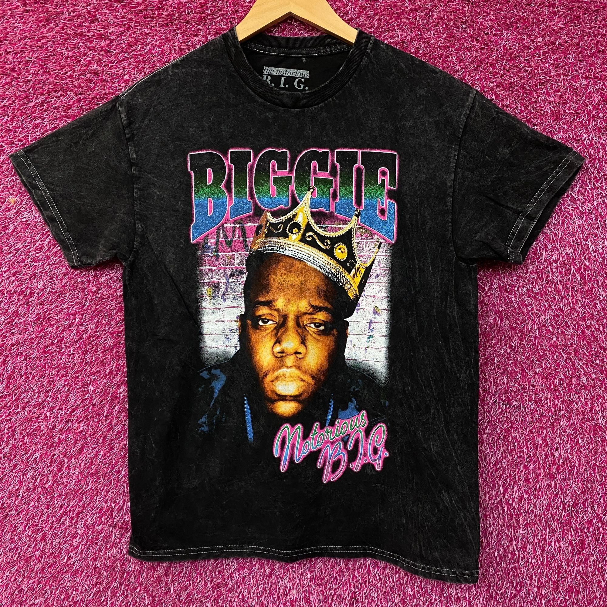 Rap Tees Biggie Smalls Crown King of New York Graphic Mineral Wash T- Size US M / EU 48-50 / 2 - 1 Thumbnail