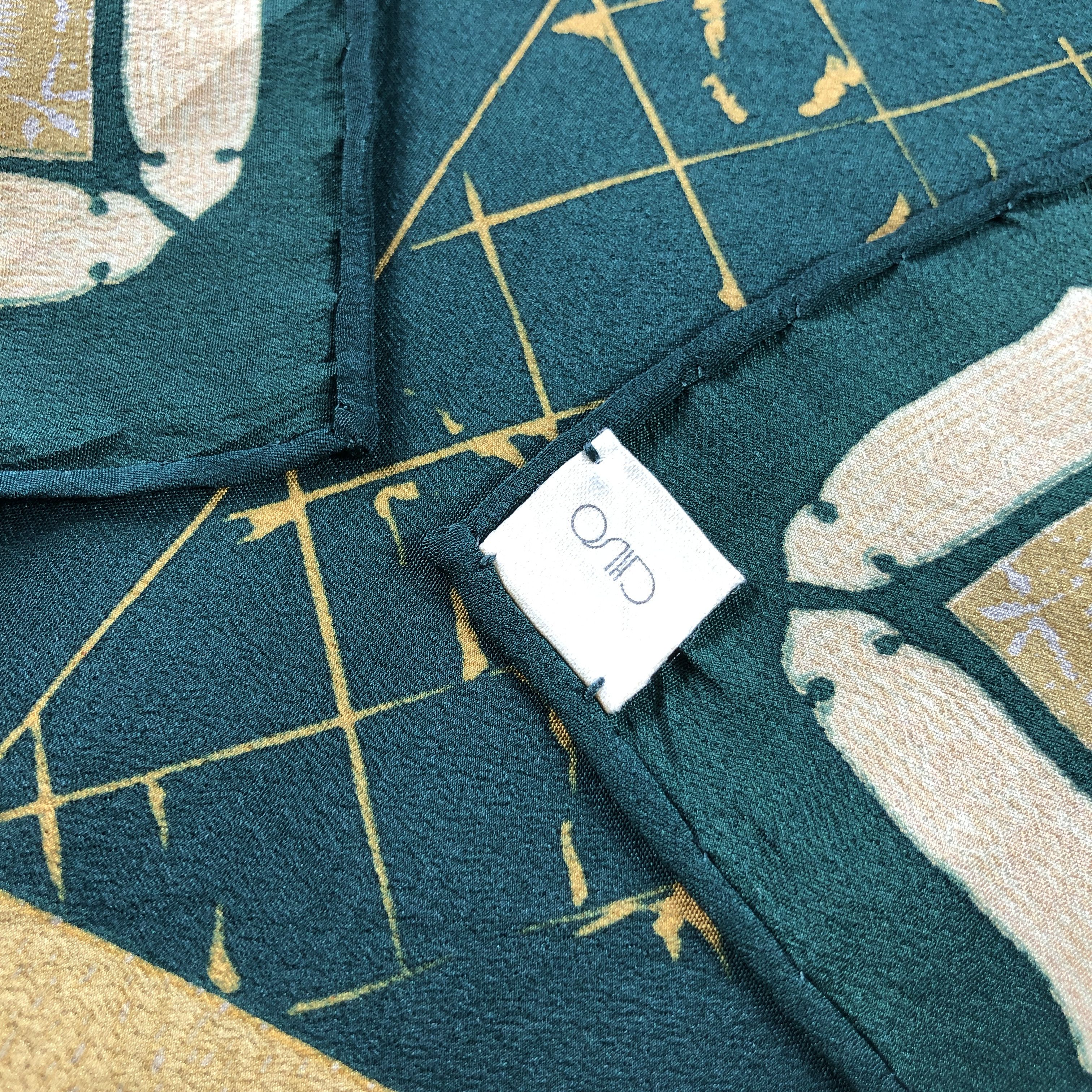 Vintage Vintage Madam Kiyoko Fujin Raijin Silk Scarf M1255 Size ONE SIZE - 5 Thumbnail