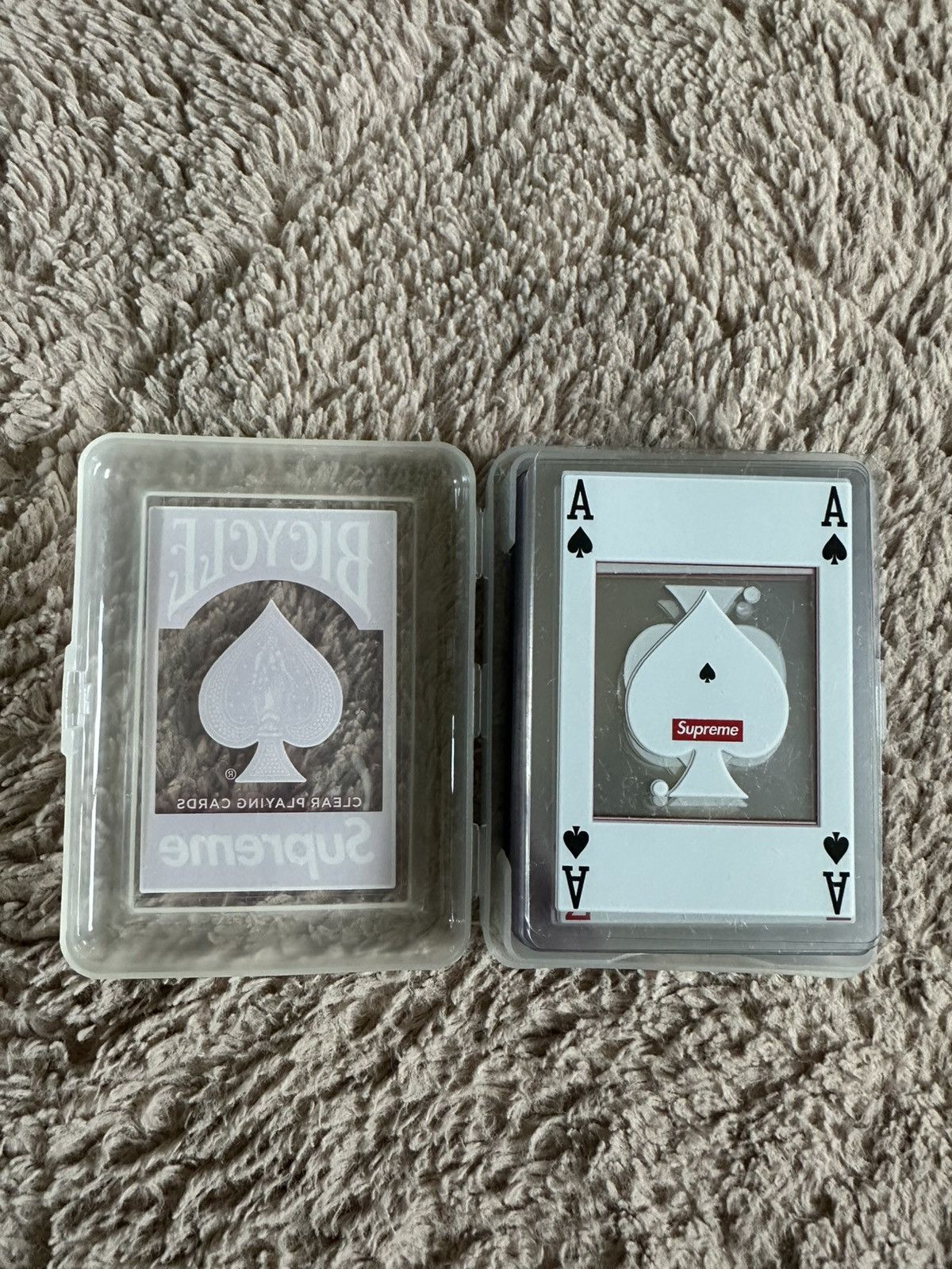 Supreme Supreme Red Bicycle Clear Playing Cards FW20 | Grailed