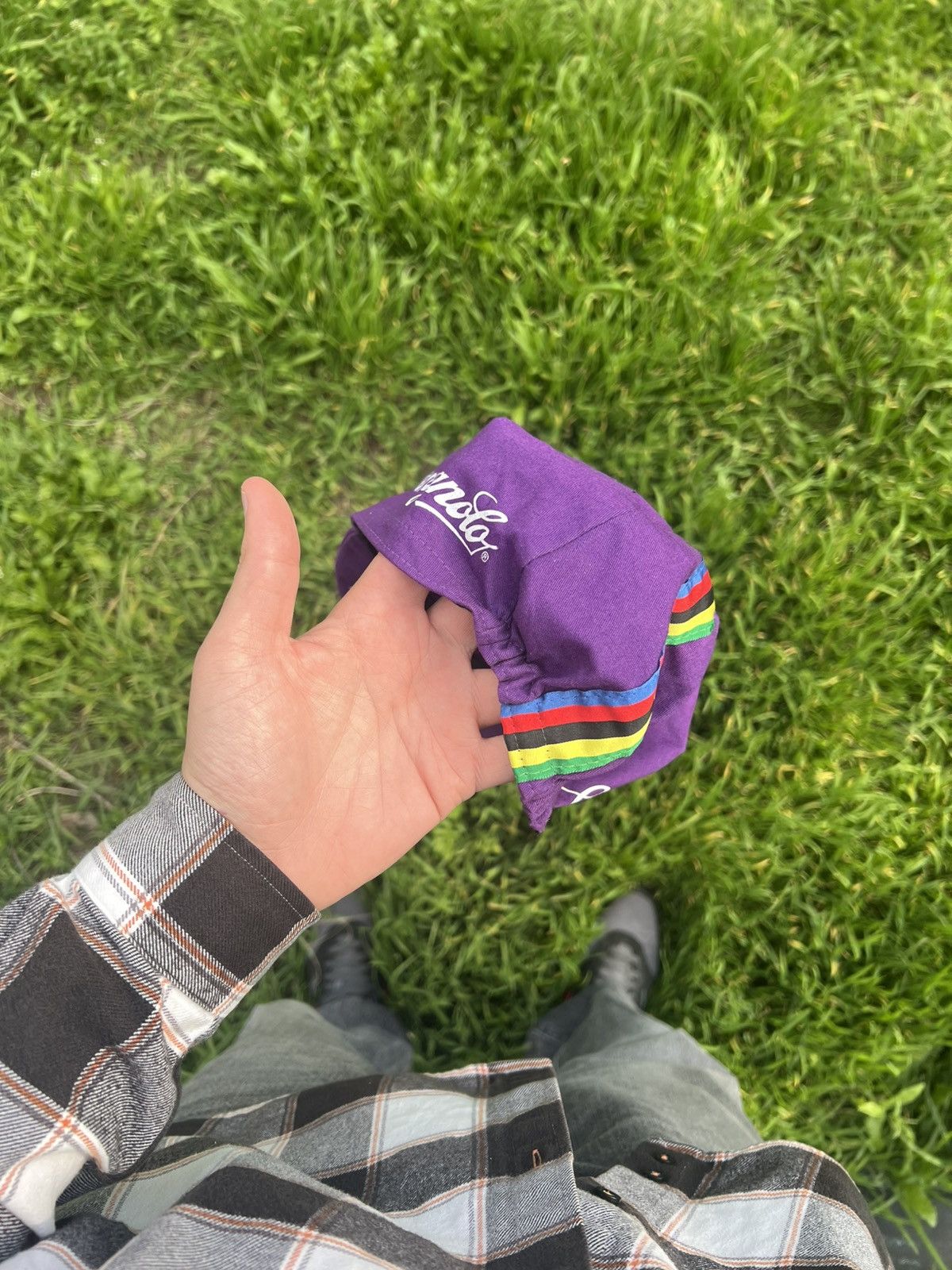 Vintage VERY RARE CAMPAGNOLO CYCLE RETRO CAP DESIGNER TOUR DE FRANCE Size ONE SIZE - 3 Thumbnail