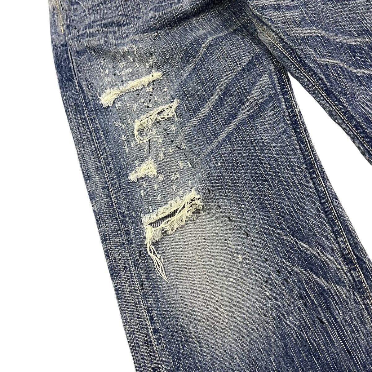 Edwin × Japanese Brand EDWIN 503 BLUE TRIP DISTRESSED PAINTED JEANS Size US 37 - 5 Thumbnail