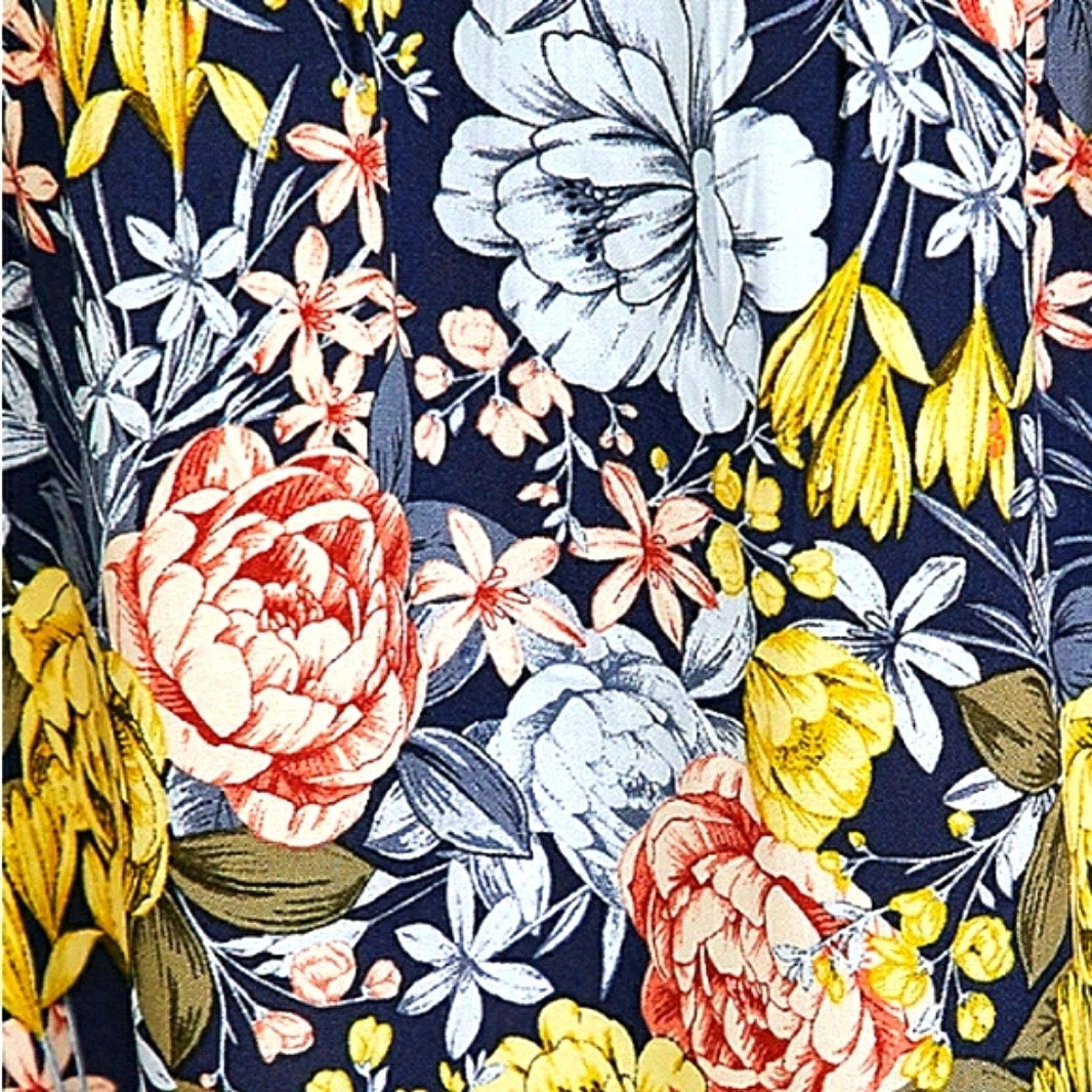 Torrid TORRID ☆ NAVY ☆ MULTI FLORAL ☆ FLOUNCE MAXI DRESS ☆ 3x ☆ NWT Size 3XL / US 20-22 - 6 Thumbnail