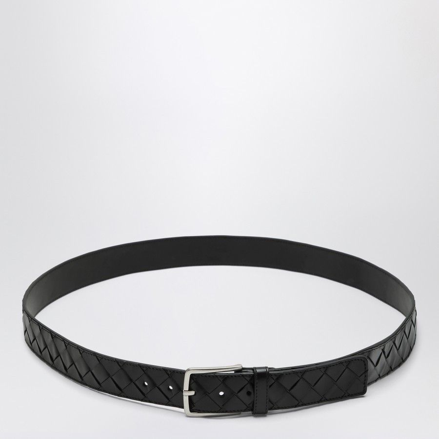 Bottega Veneta o1d2blof0226 Size: 90 / Intrecciato Belt in Black Size 36 - 1 Thumbnail