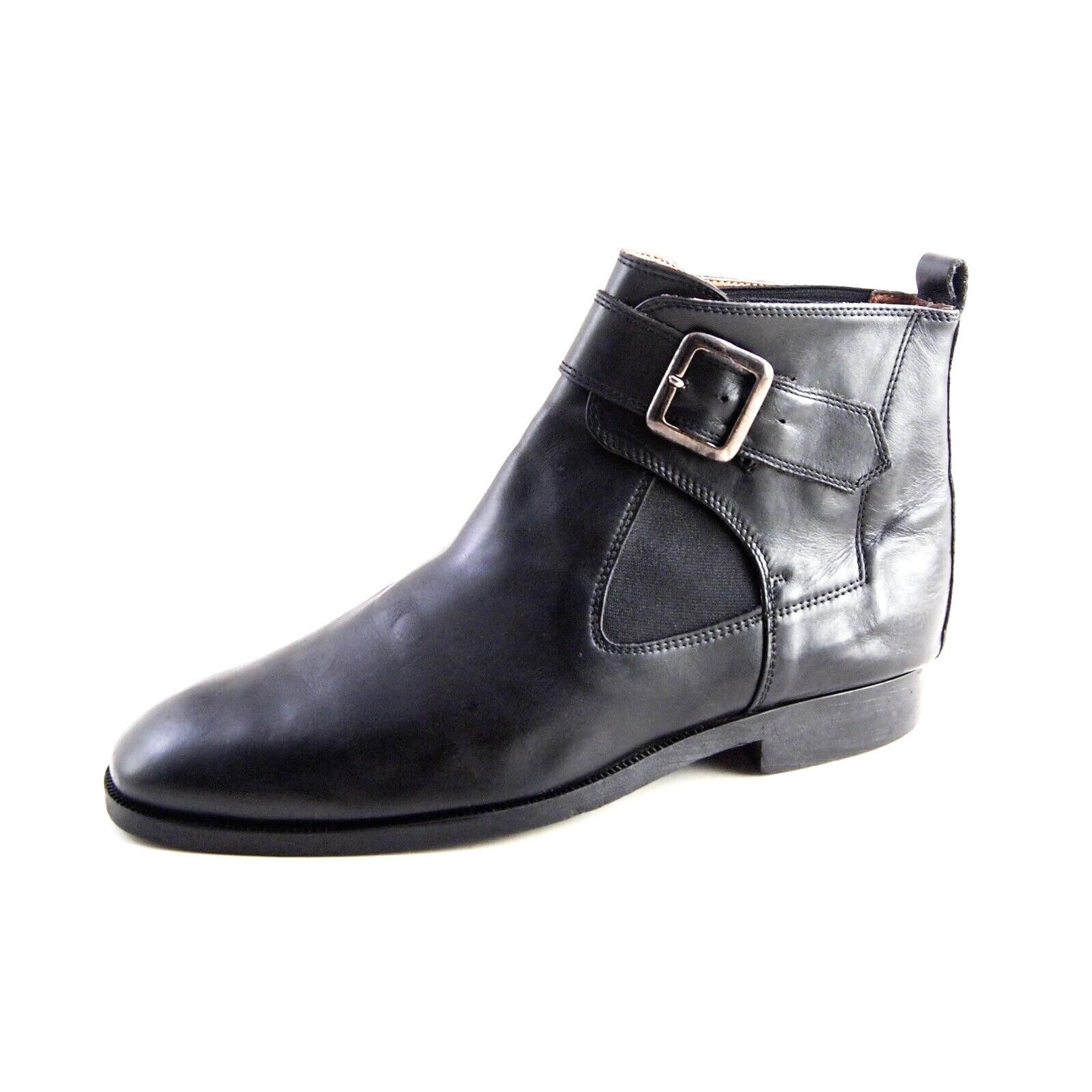 Versace Versace Buckled Boots Black Leather Mens Size US 9 EU 42 Size US 9 / EU 42 - 1 Thumbnail